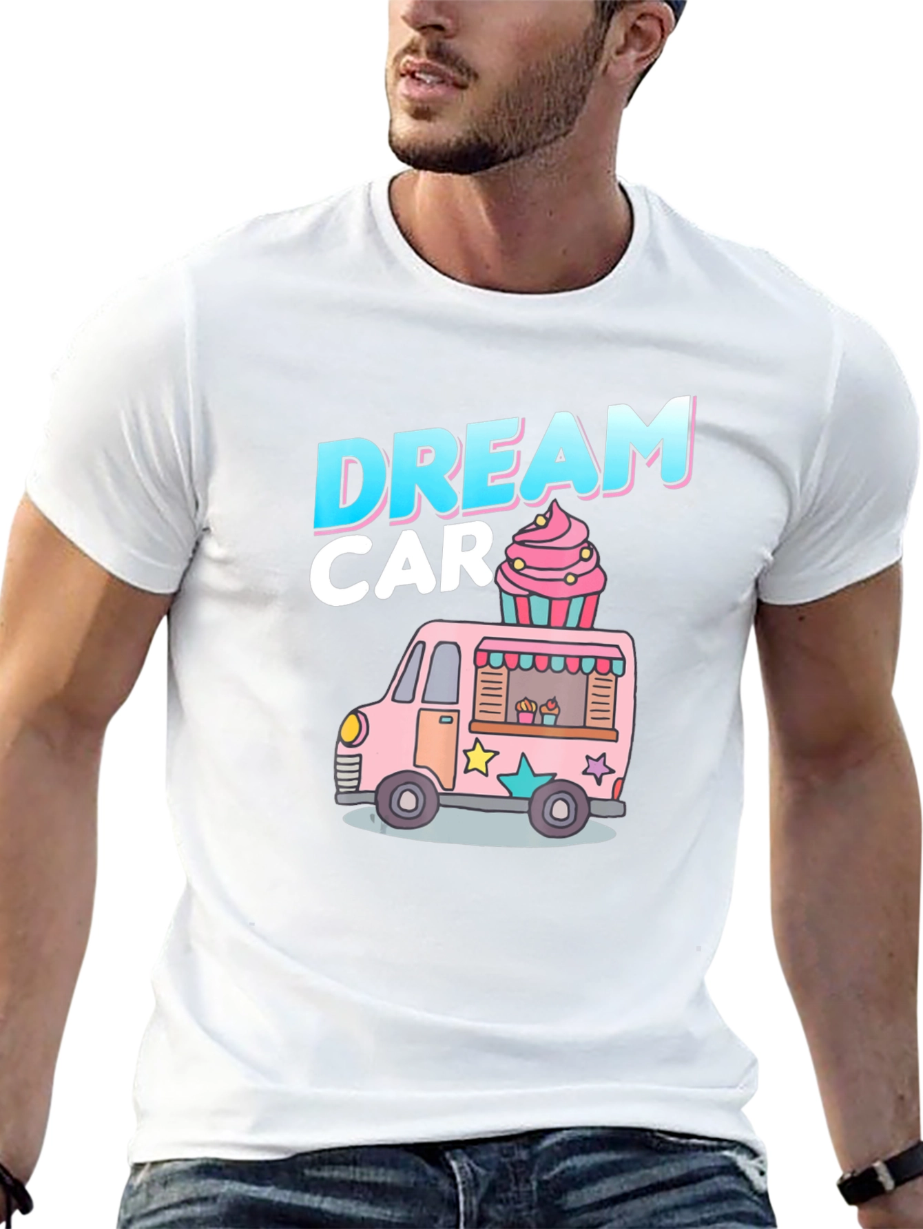 Dream Car Cupcake Truck Graphic Tee - Black
