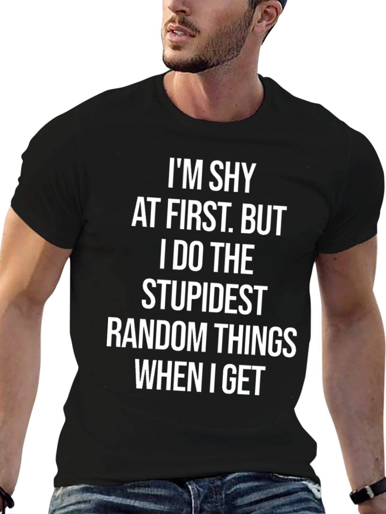 Shy At First Mens Graphic Tee