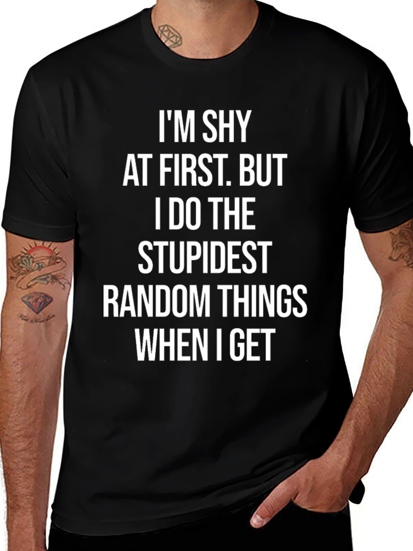 Shy At First Mens Graphic Tee