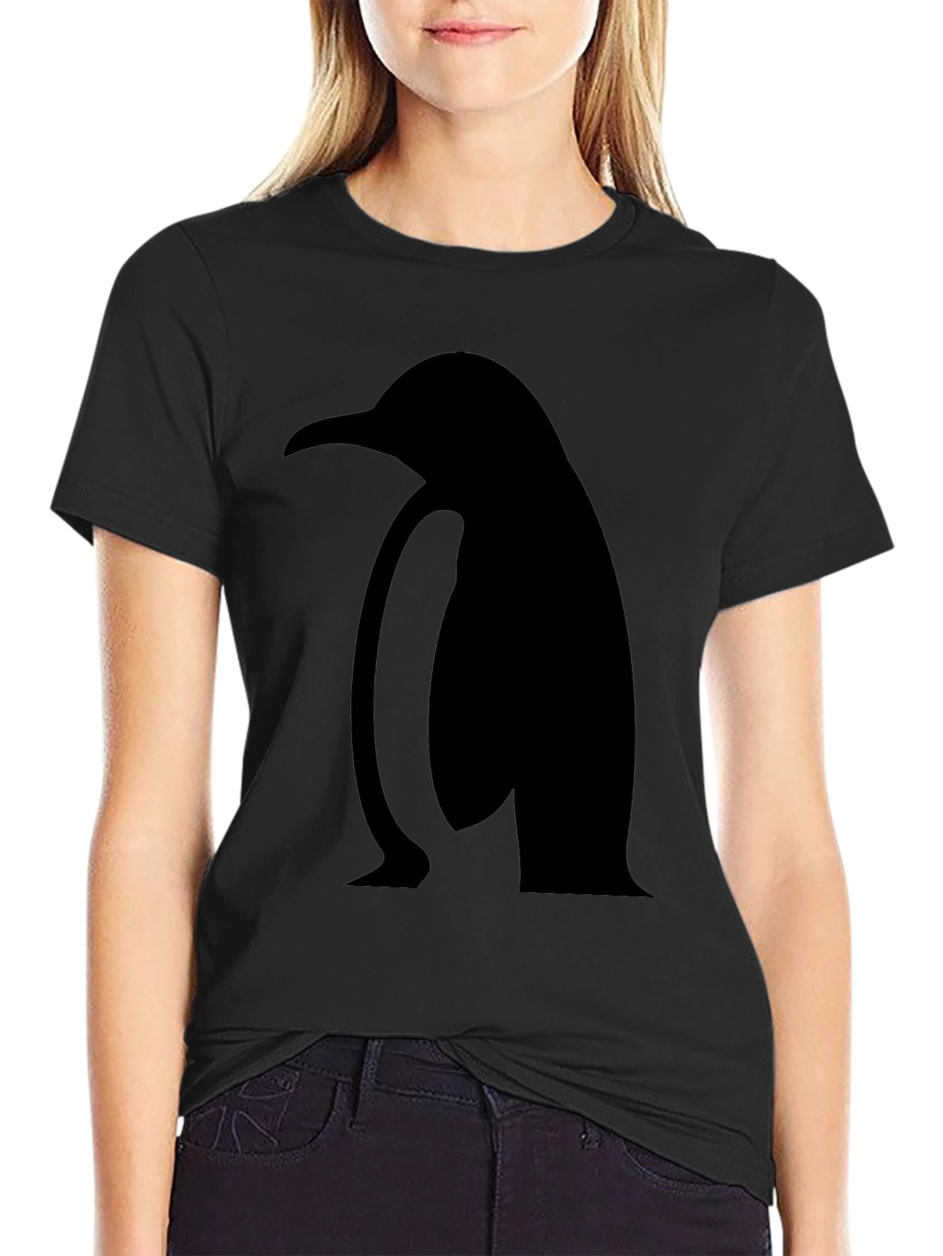 Penguin Silhouette Black T-Shirt