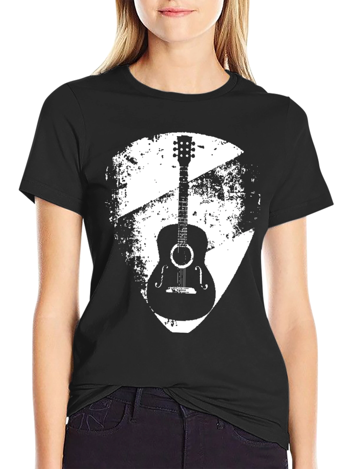 Guitar Graphic T-Shirt - Black Tee