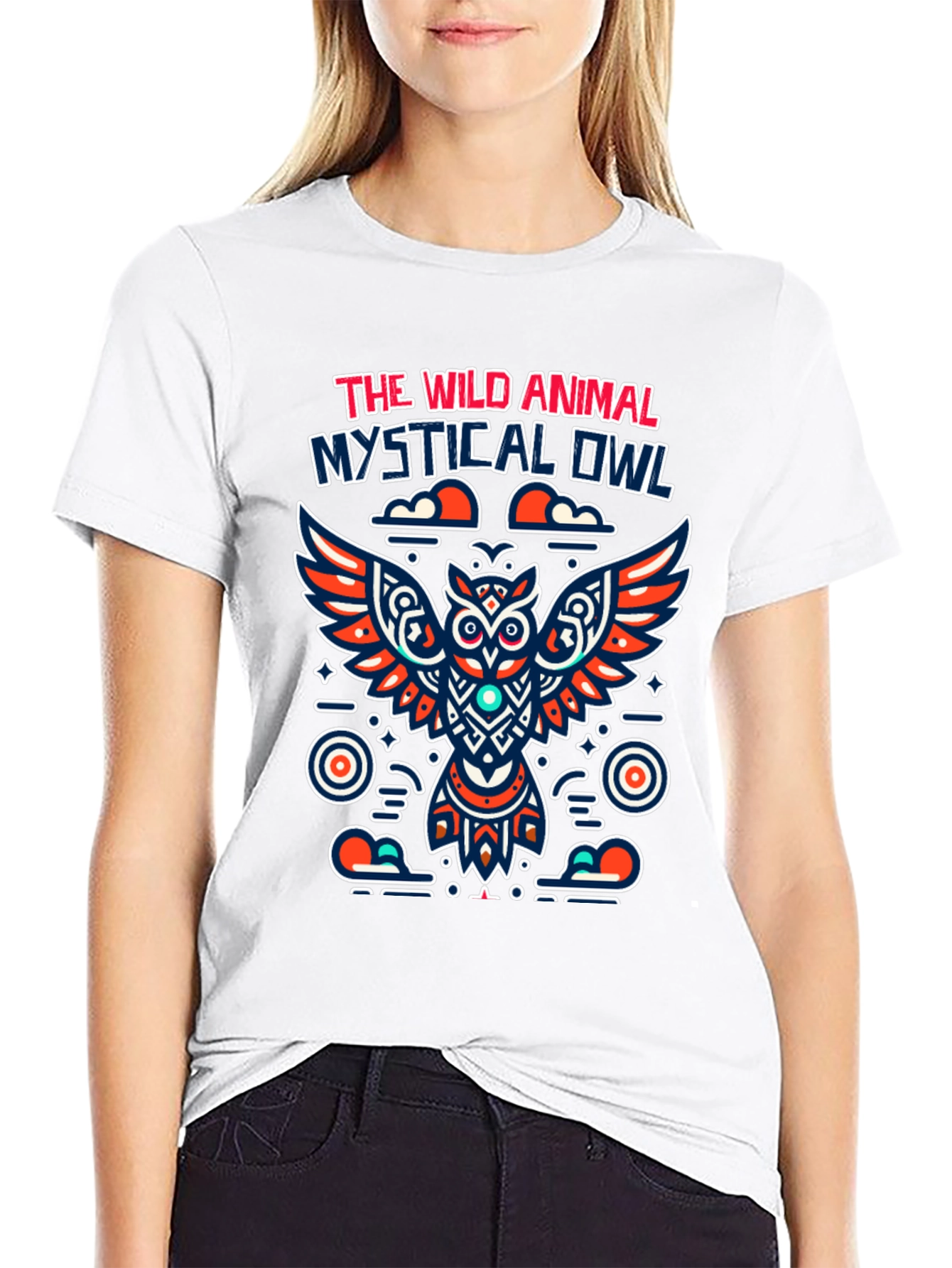 Mystical Owl Graphic Tee - Wild Animal Design