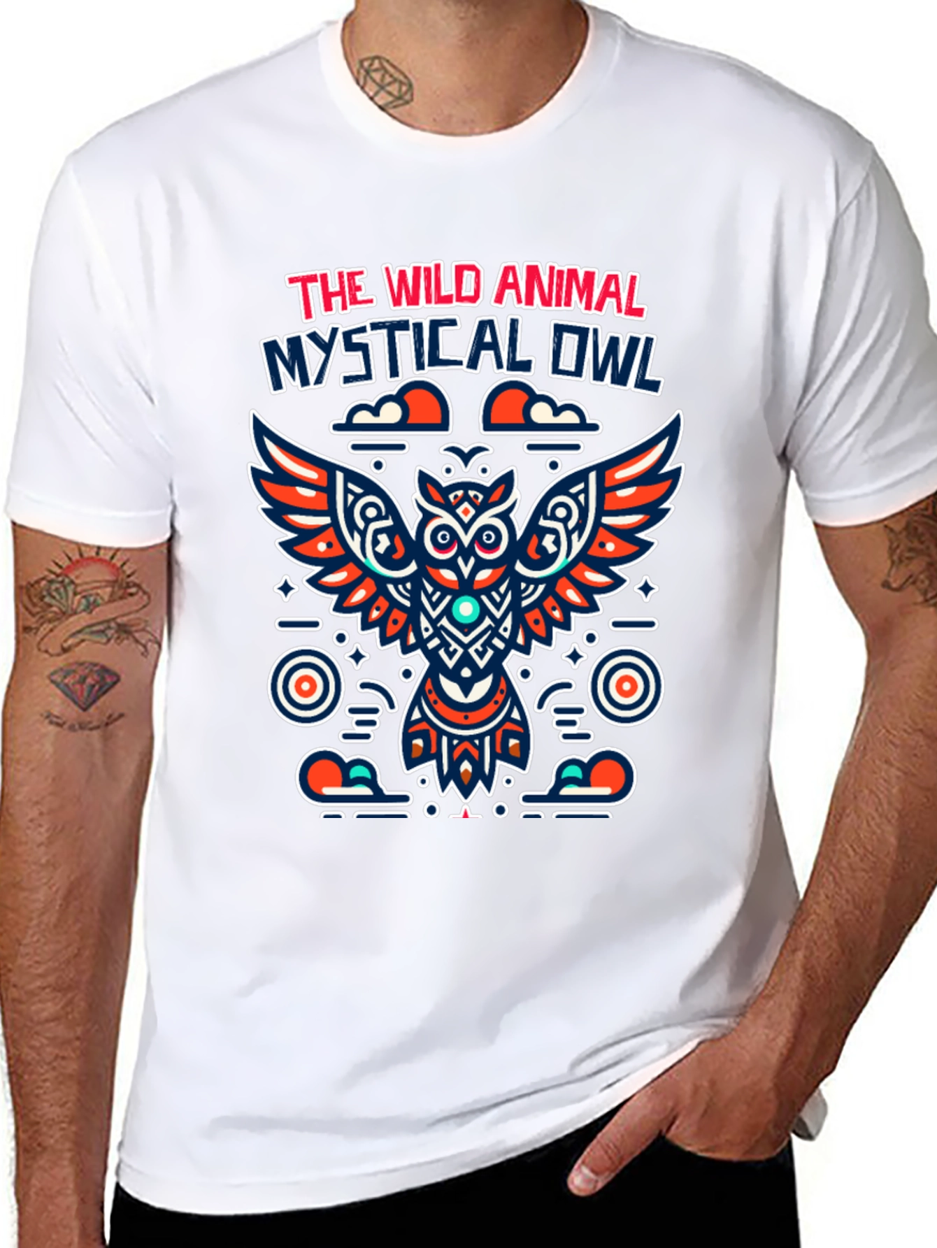 Mystical Owl Graphic Tee - Wild Animal Design