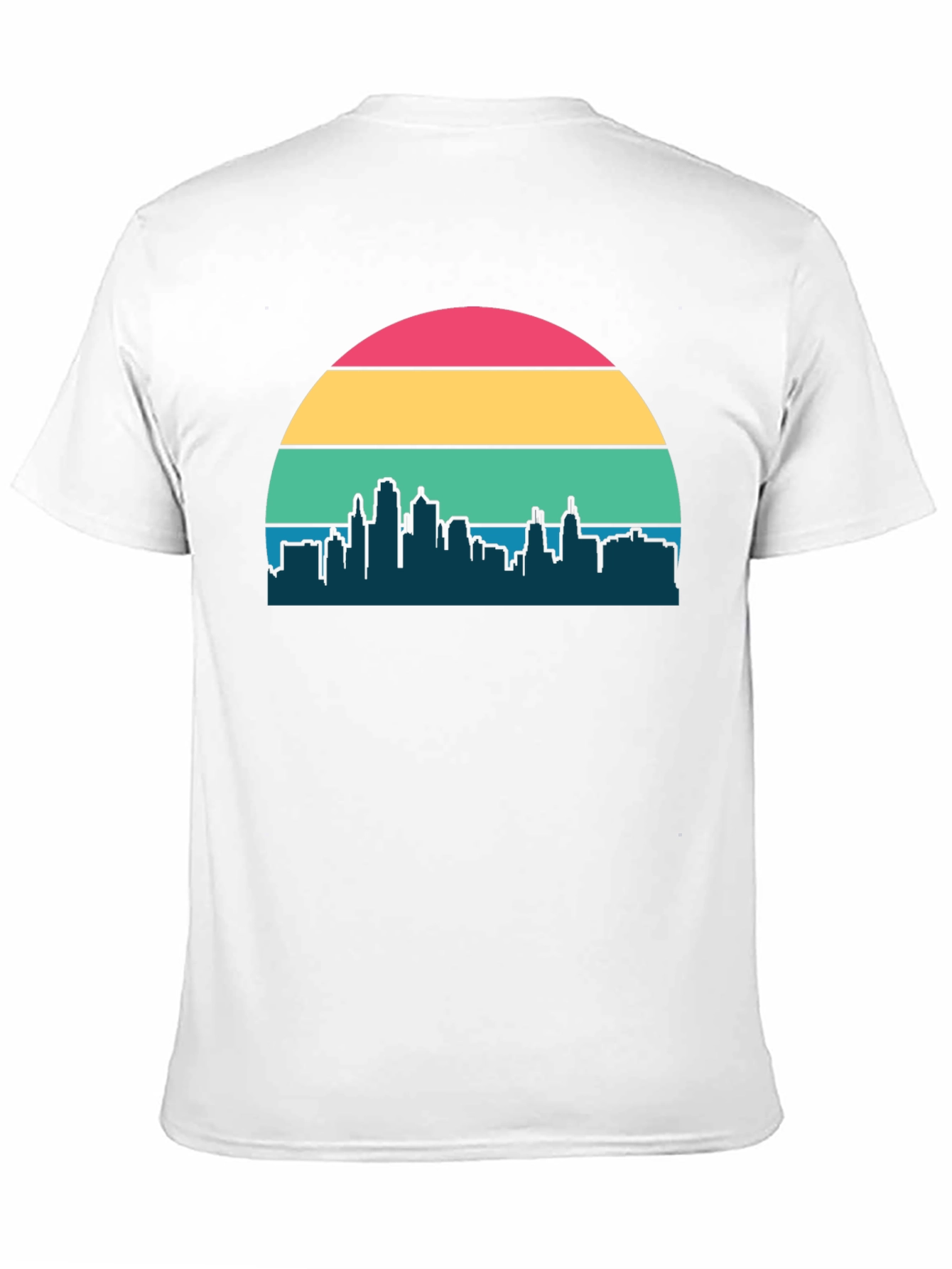 Retro Sunset Cityscape Graphic Tee