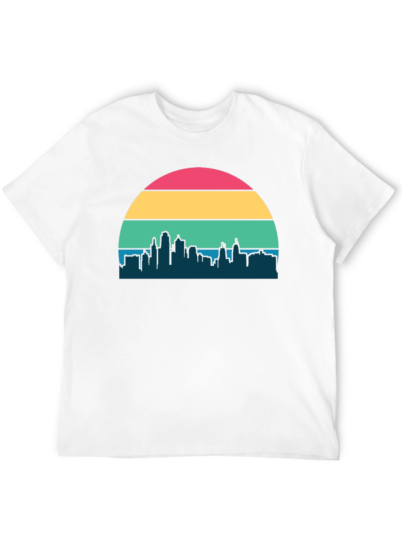 Retro Sunset Cityscape Graphic Tee
