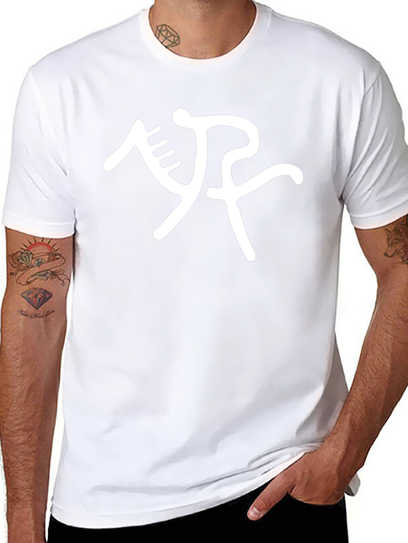 Abstract Graphic Tee - Stylish Black T-Shirt