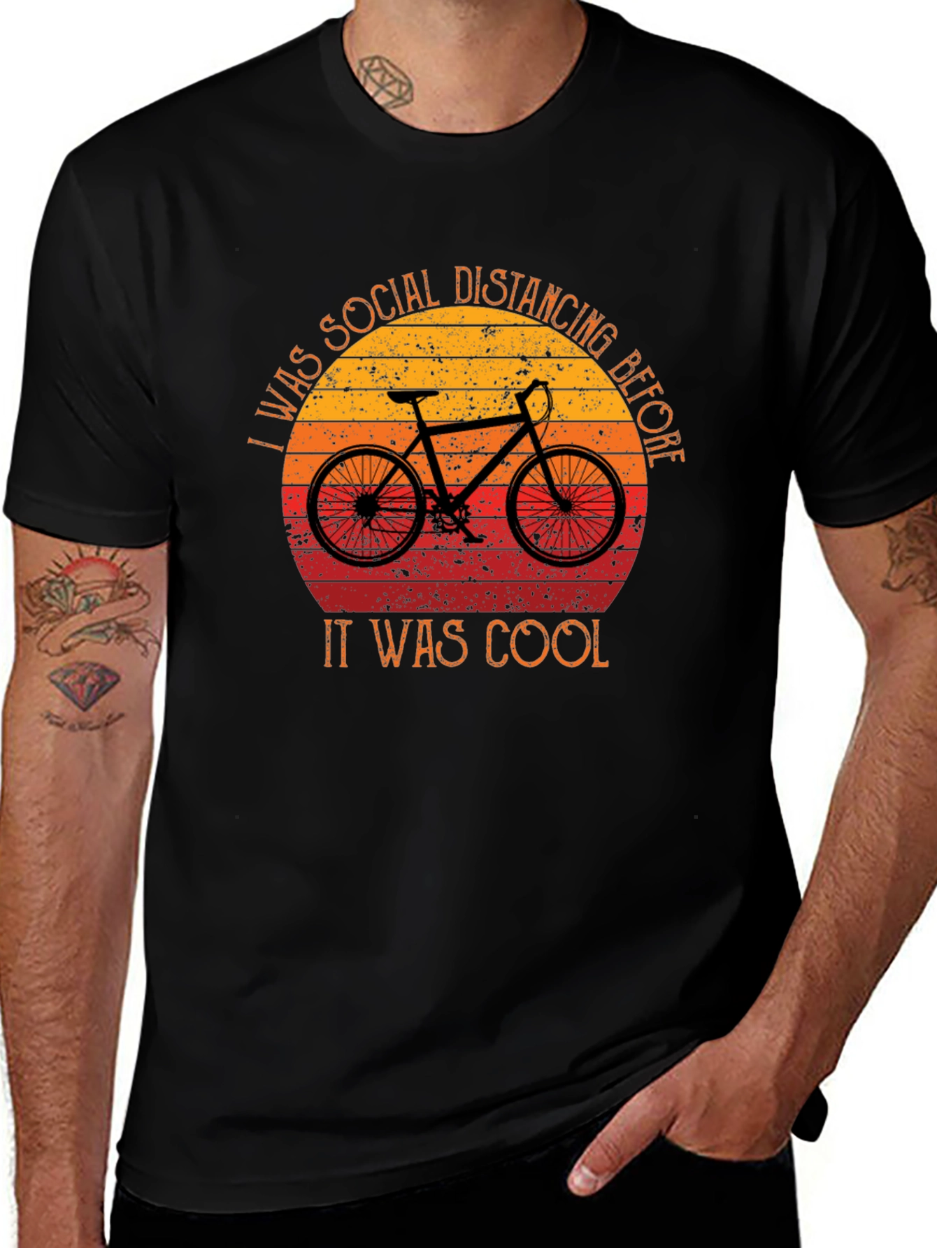 Social Distancing Bicycle Graphic Tee