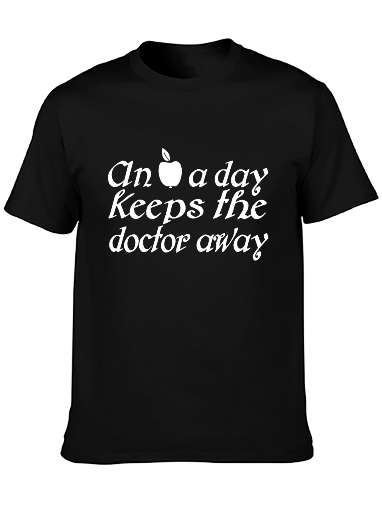 An Apple A Day T-Shirt - Black