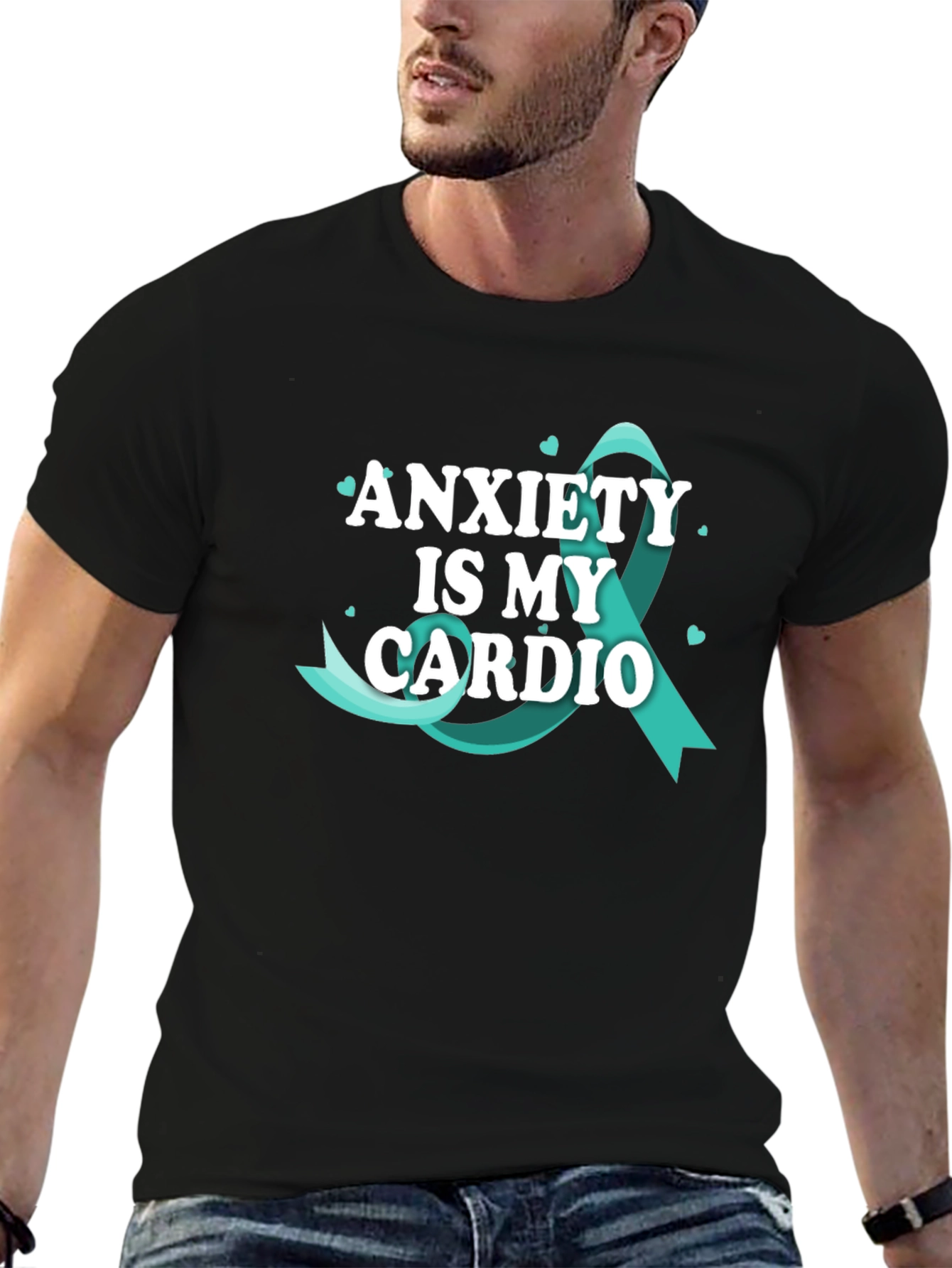 Anxiety Is My Cardio Black T-Shirt