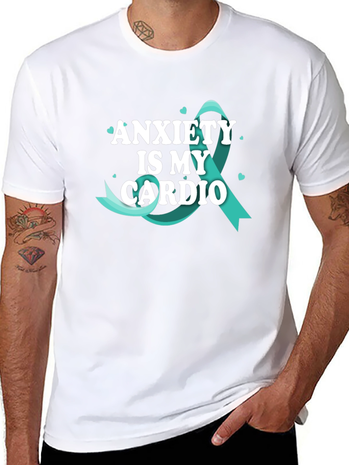 Anxiety Is My Cardio Black T-Shirt
