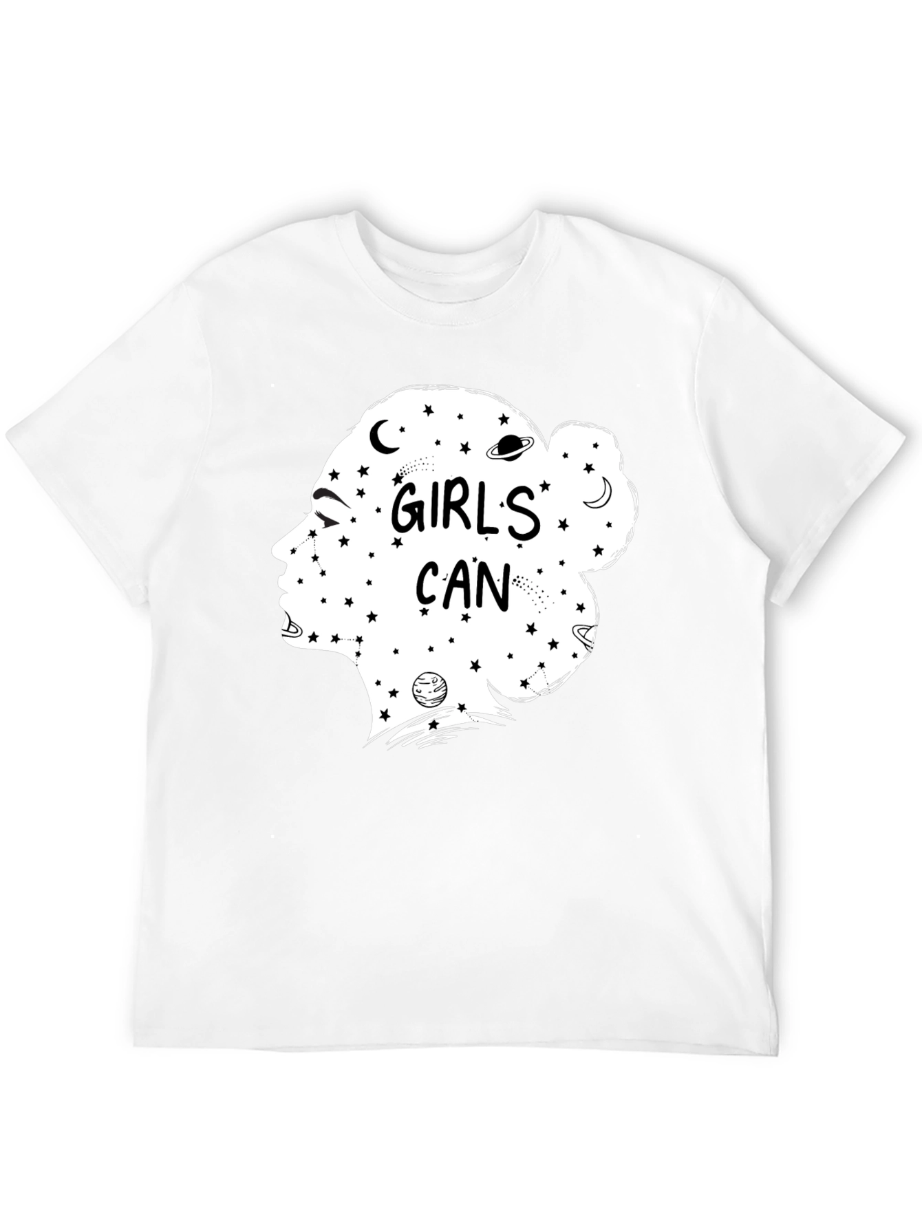 Girls Can Black T-Shirt - Empowering Graphic Tee