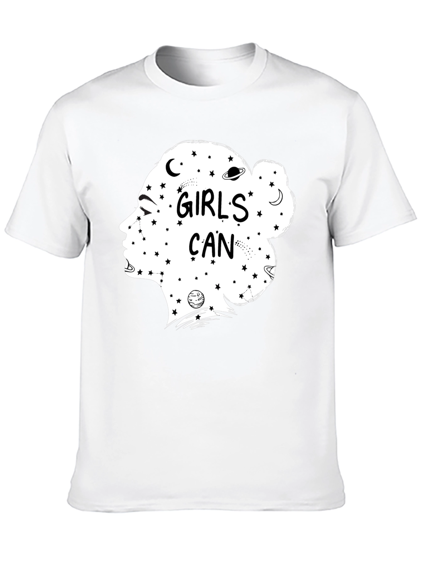 Girls Can Black T-Shirt - Empowering Graphic Tee
