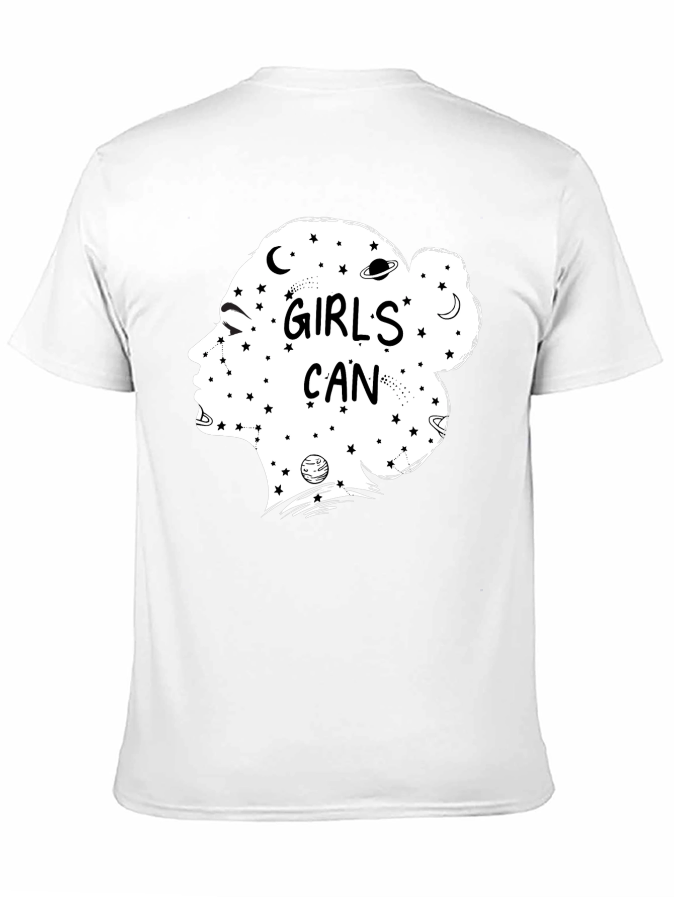 Girls Can Black T-Shirt - Empowering Graphic Tee