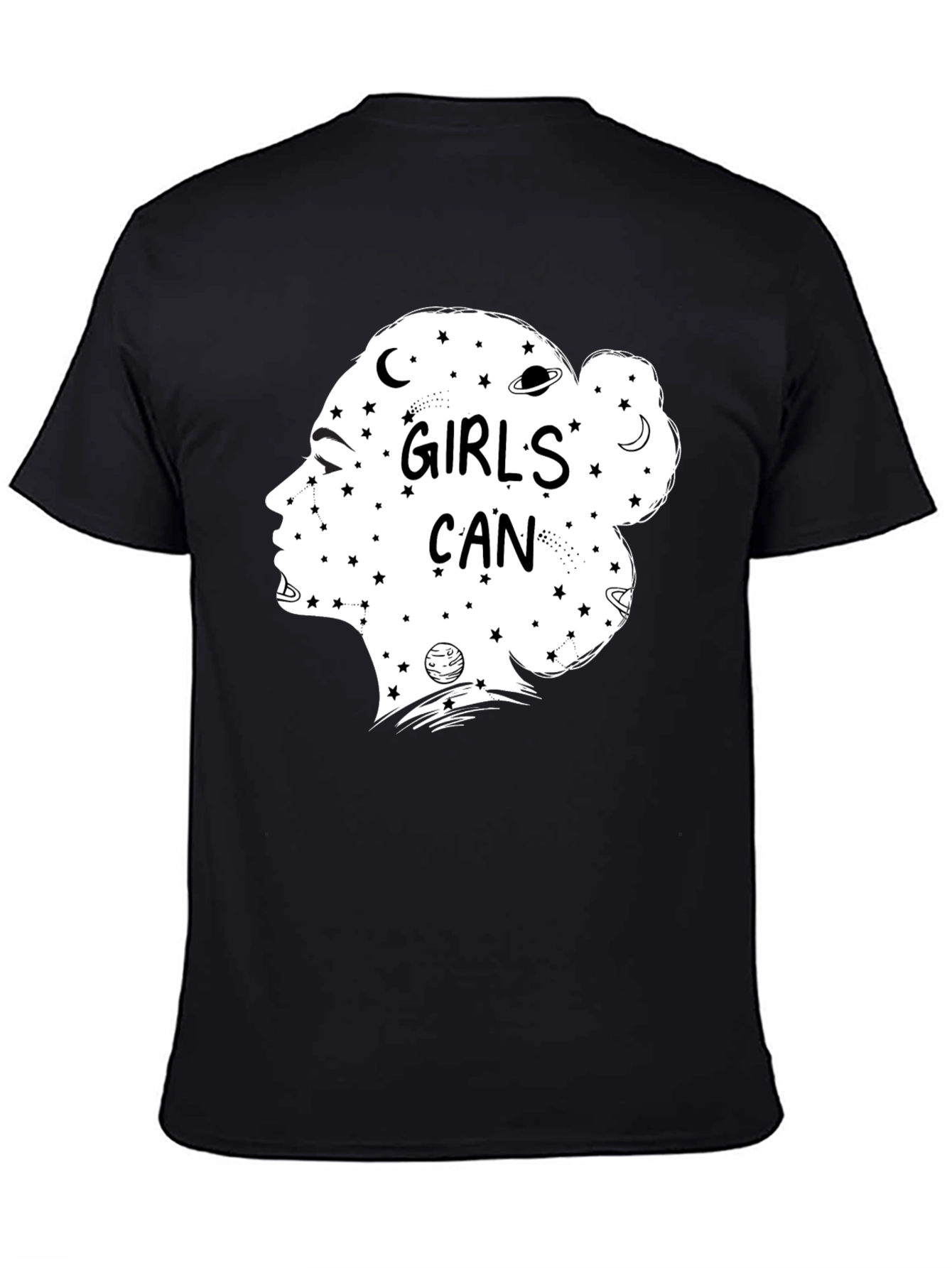 Girls Can Black T-Shirt - Empowering Graphic Tee