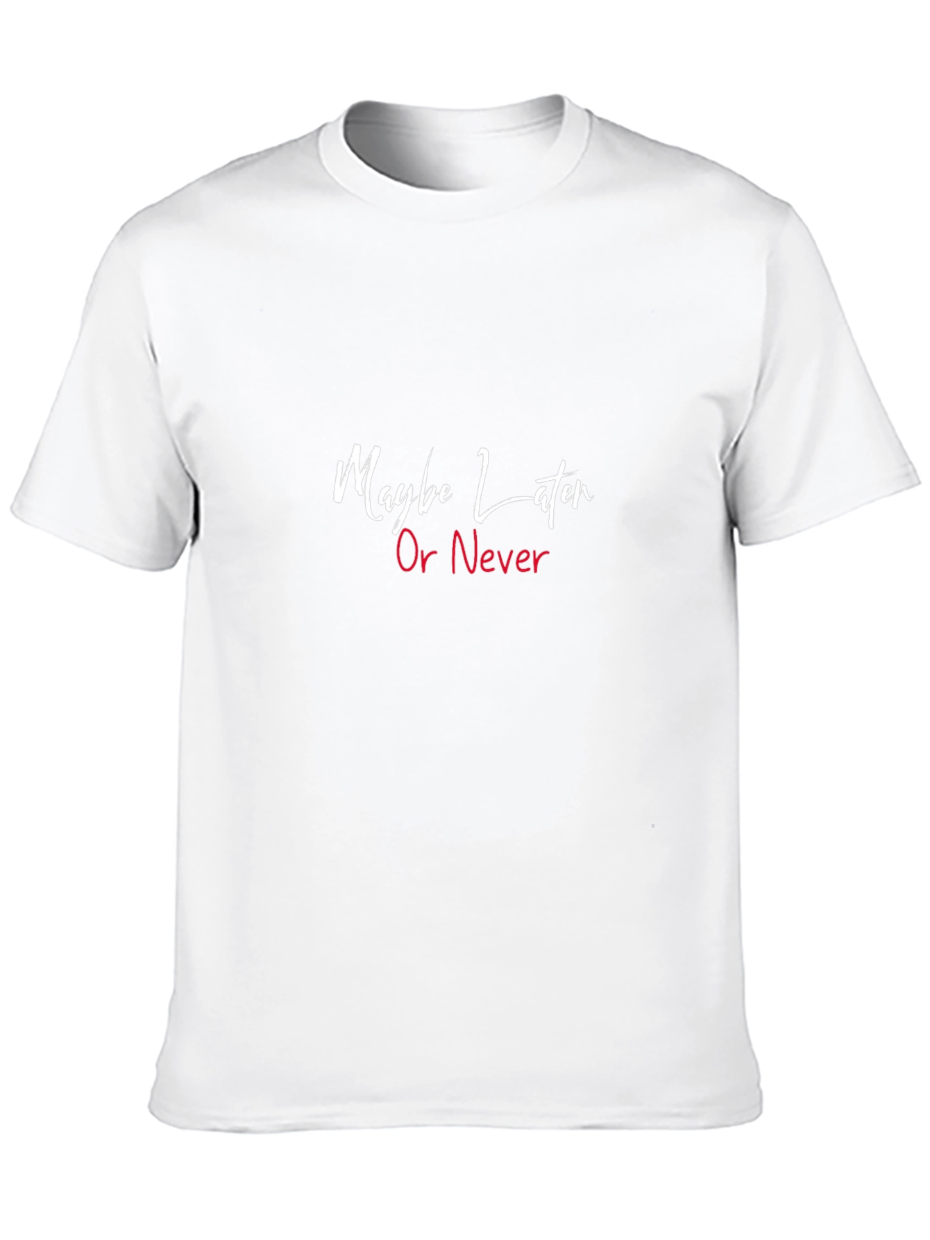 Maybe Later Or Never Black Graphic Tee
