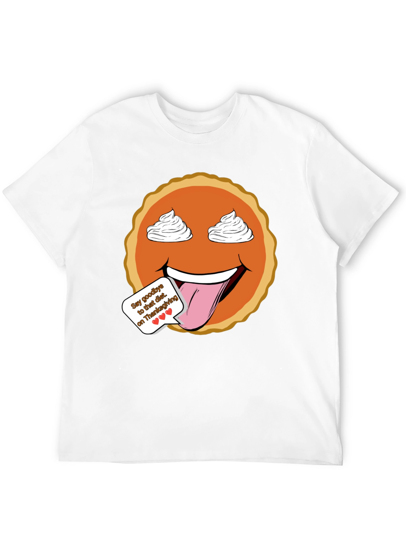 Thanksgiving Pumpkin Pie Emoji Graphic T-Shirt