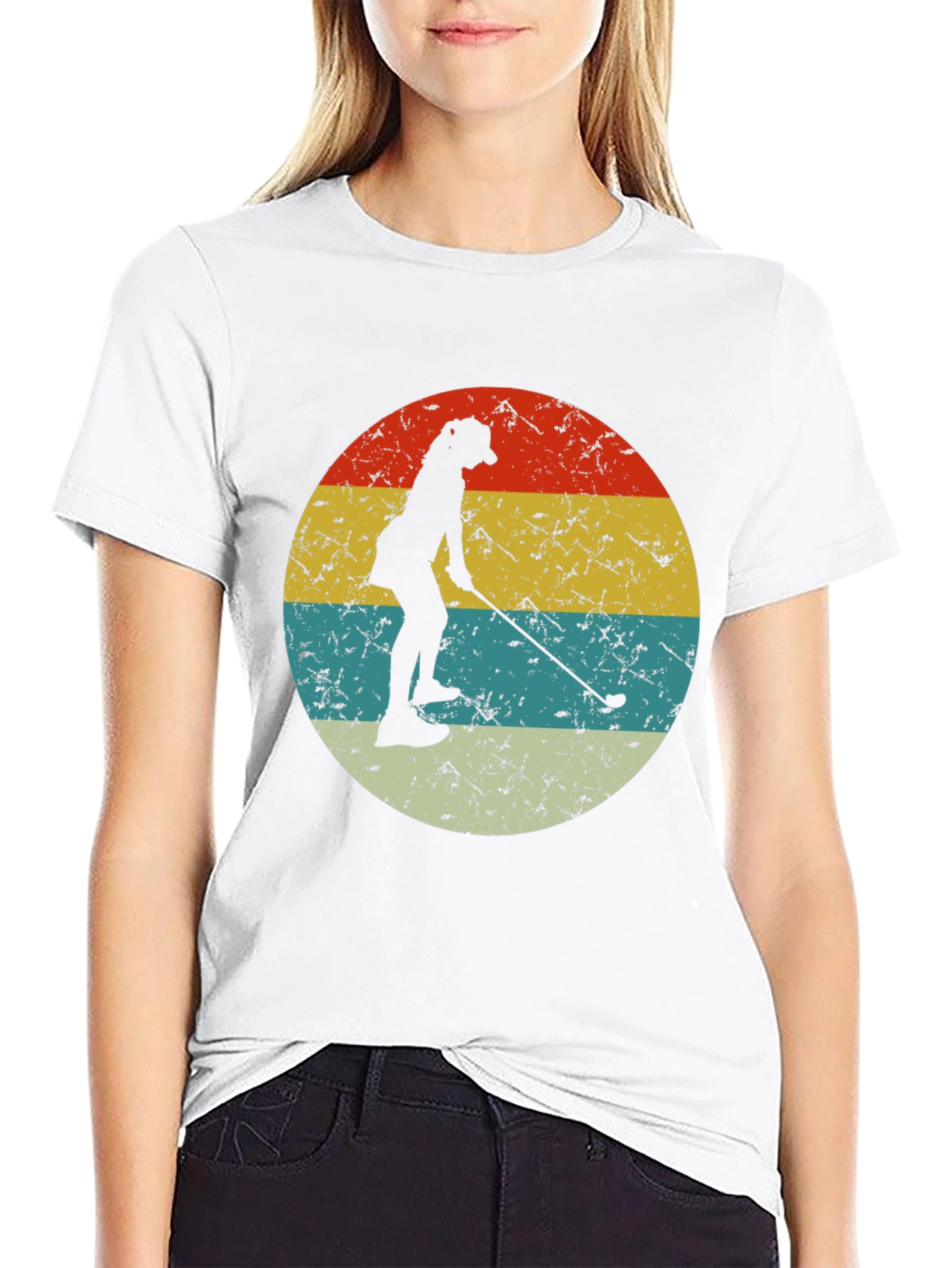 Retro Golfer Silhouette T-Shirt
