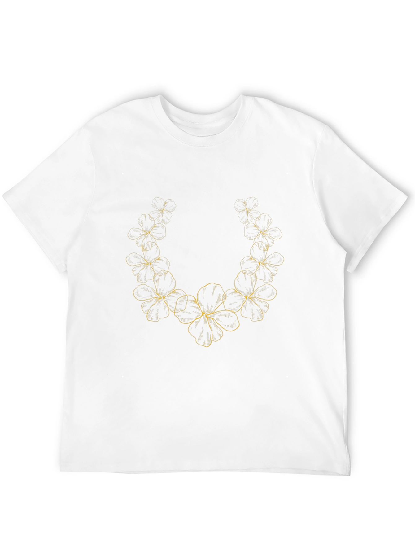 Floral Wreath Graphic Black T-Shirt