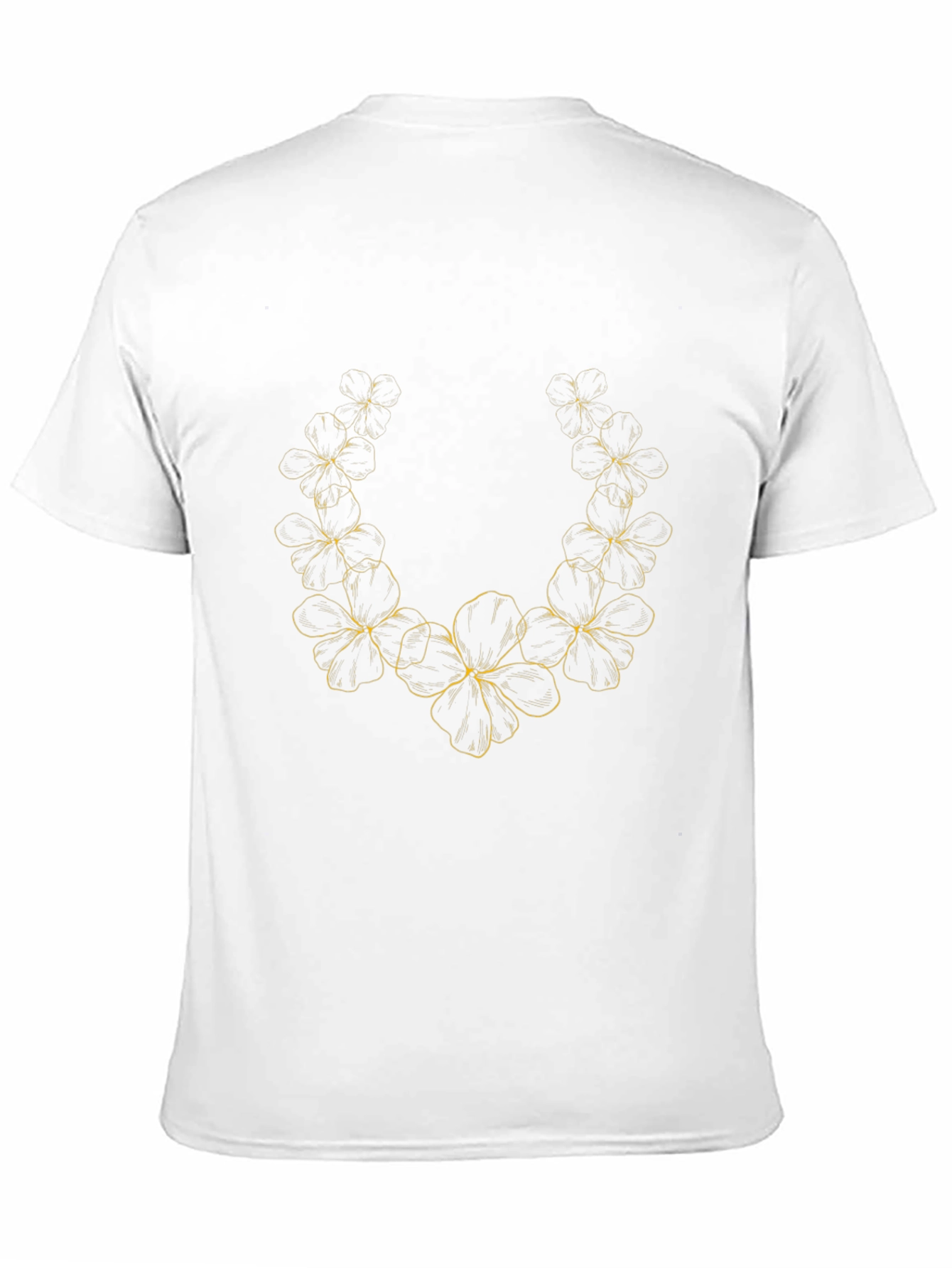 Floral Wreath Graphic Black T-Shirt