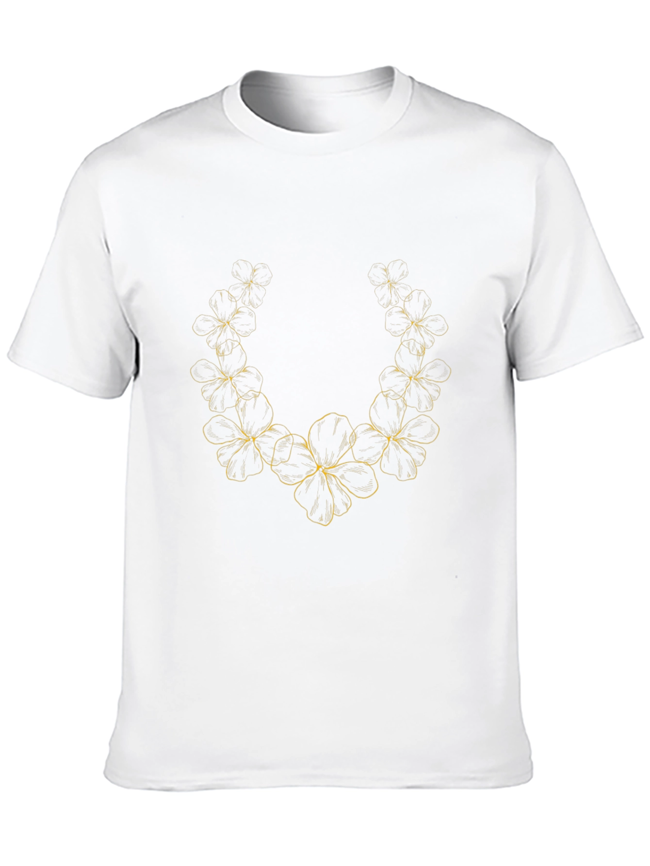 Floral Wreath Graphic Black T-Shirt