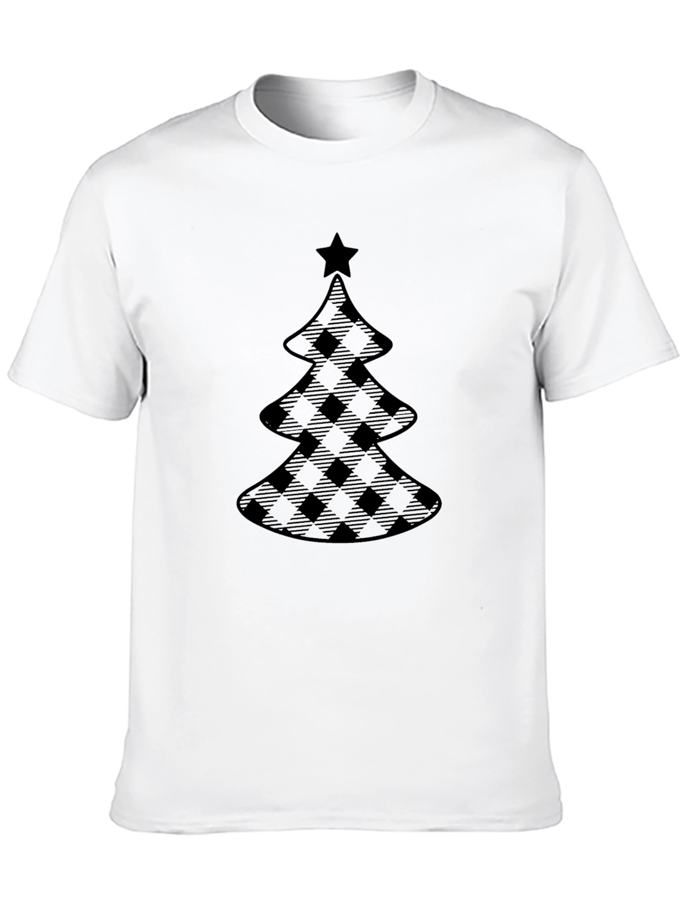 Plaid Christmas Tree Graphic Tee