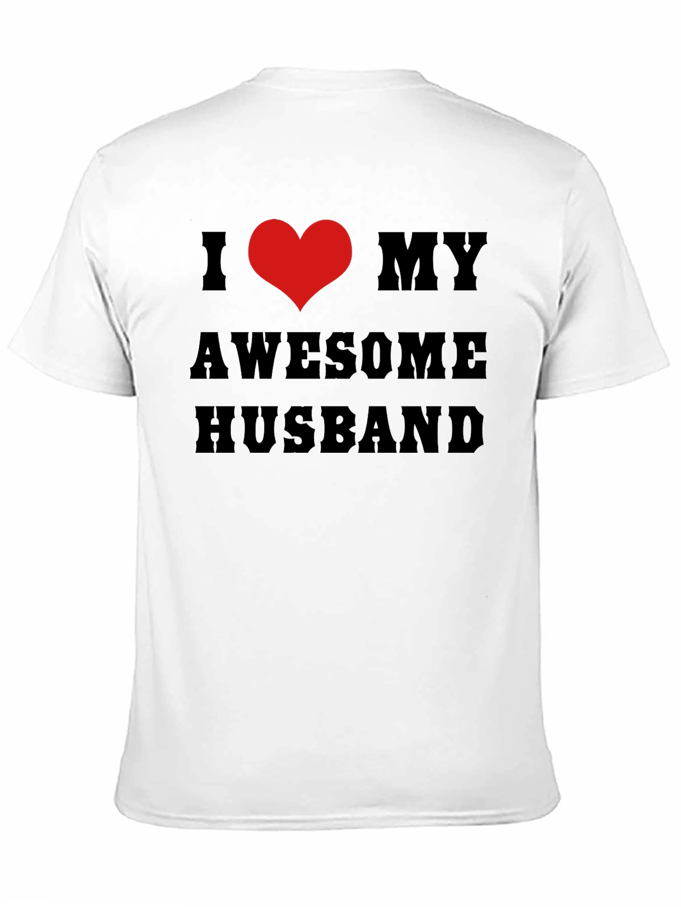 I Heart My Awesome Husband Black T-Shirt