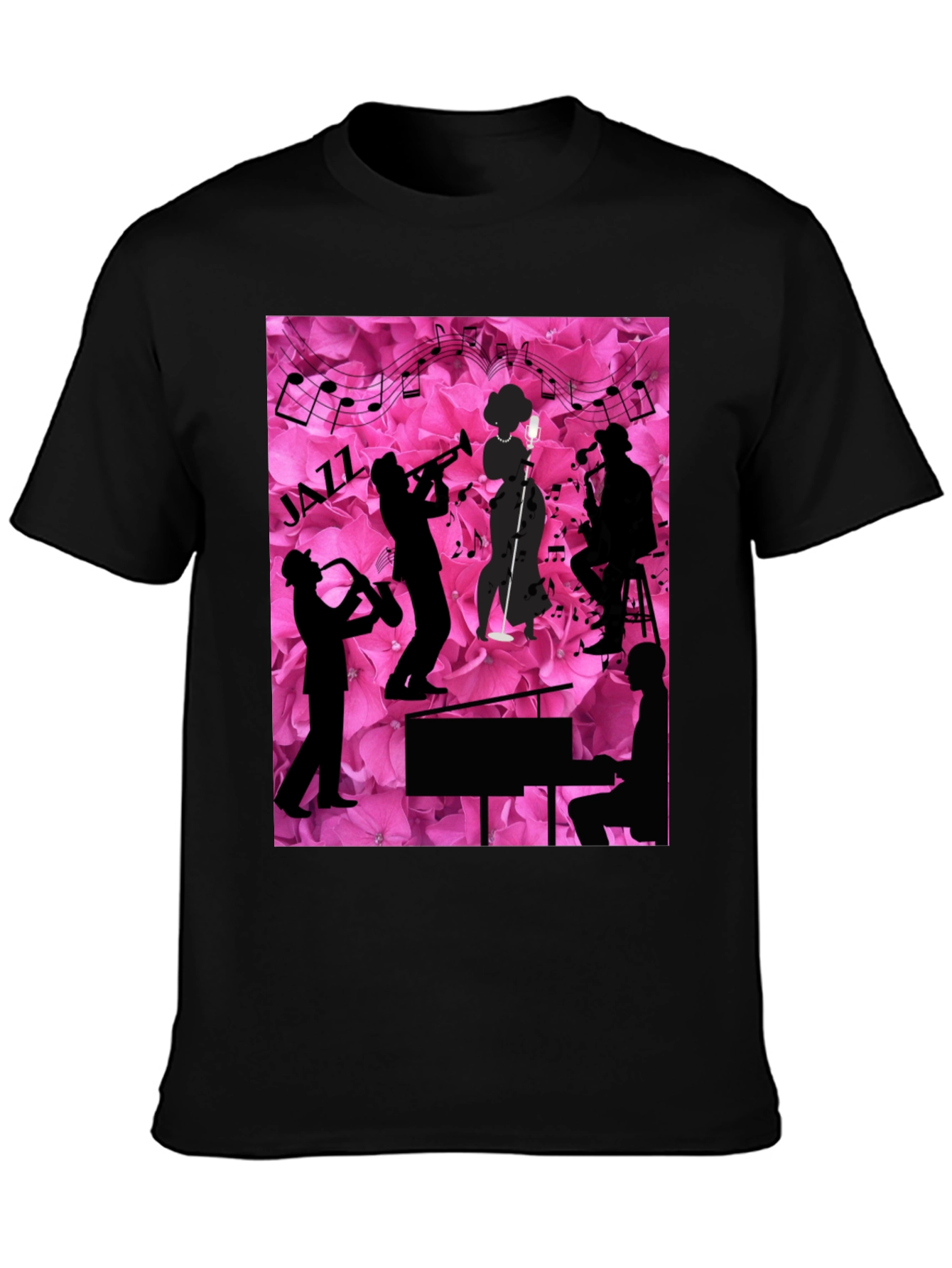 Jazzy Floral T-Shirt - Music Lovers Tee