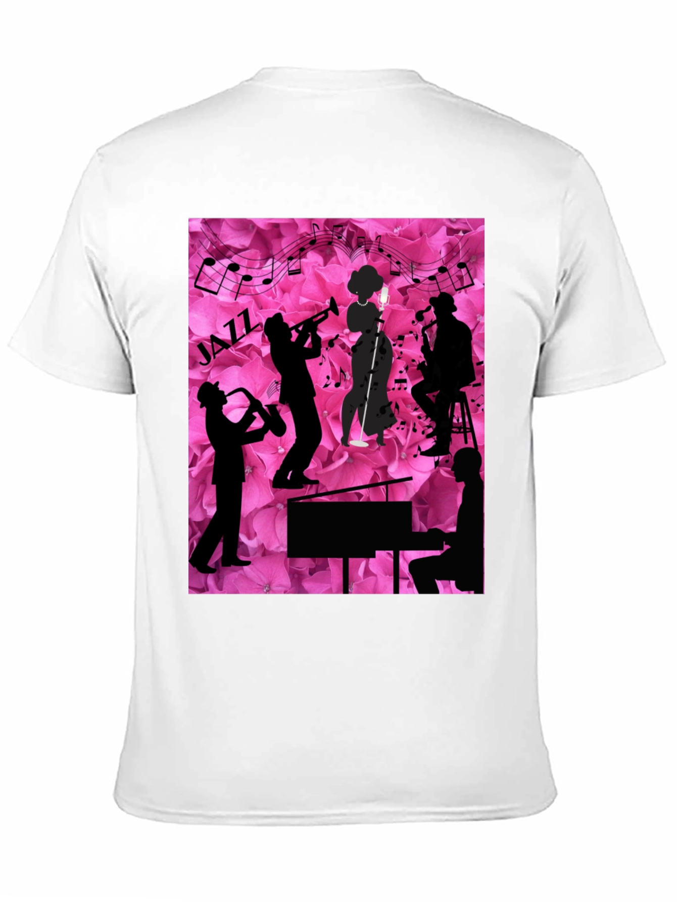 Jazzy Floral T-Shirt - Music Lovers Tee