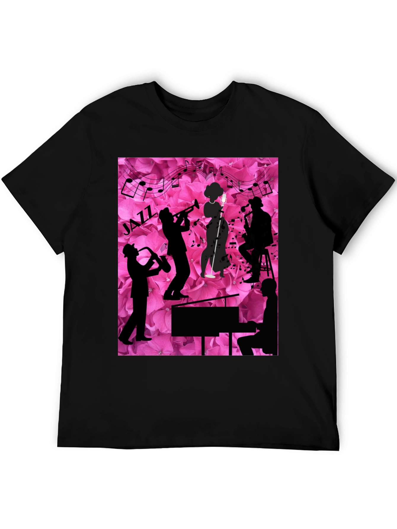 Jazzy Floral T-Shirt - Music Lovers Tee