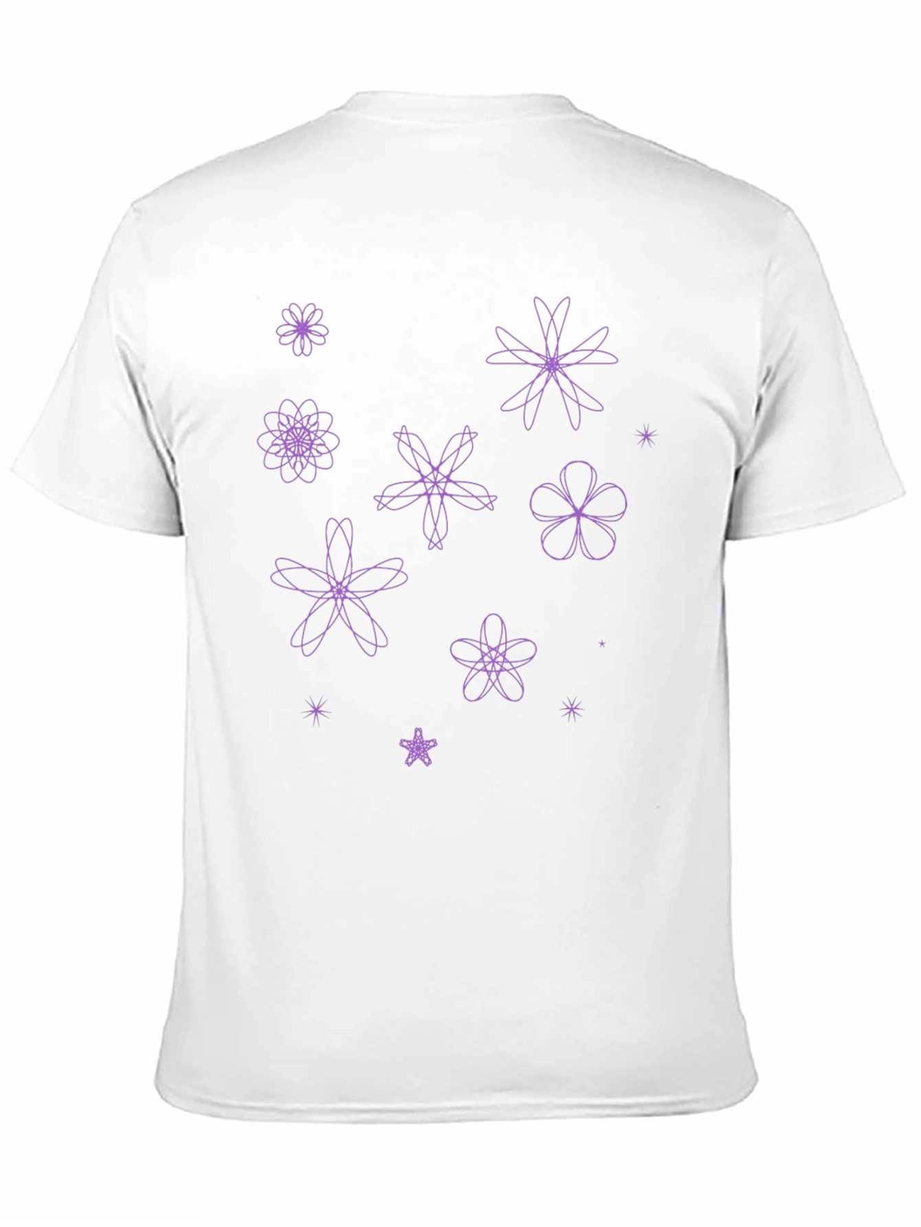Floral Pattern Black T-Shirt