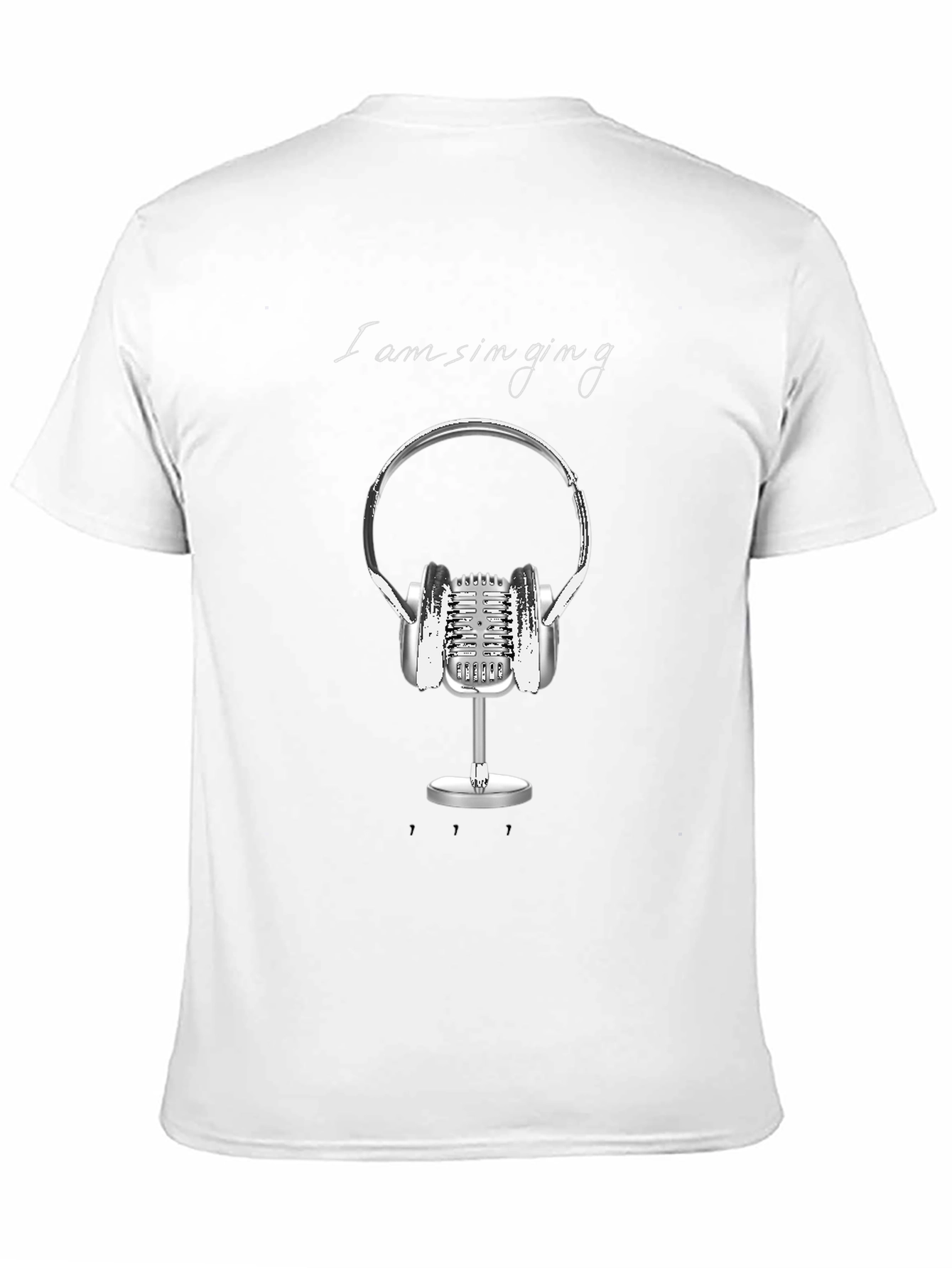 Singing Graphic Tee - Black Cotton T-Shirt