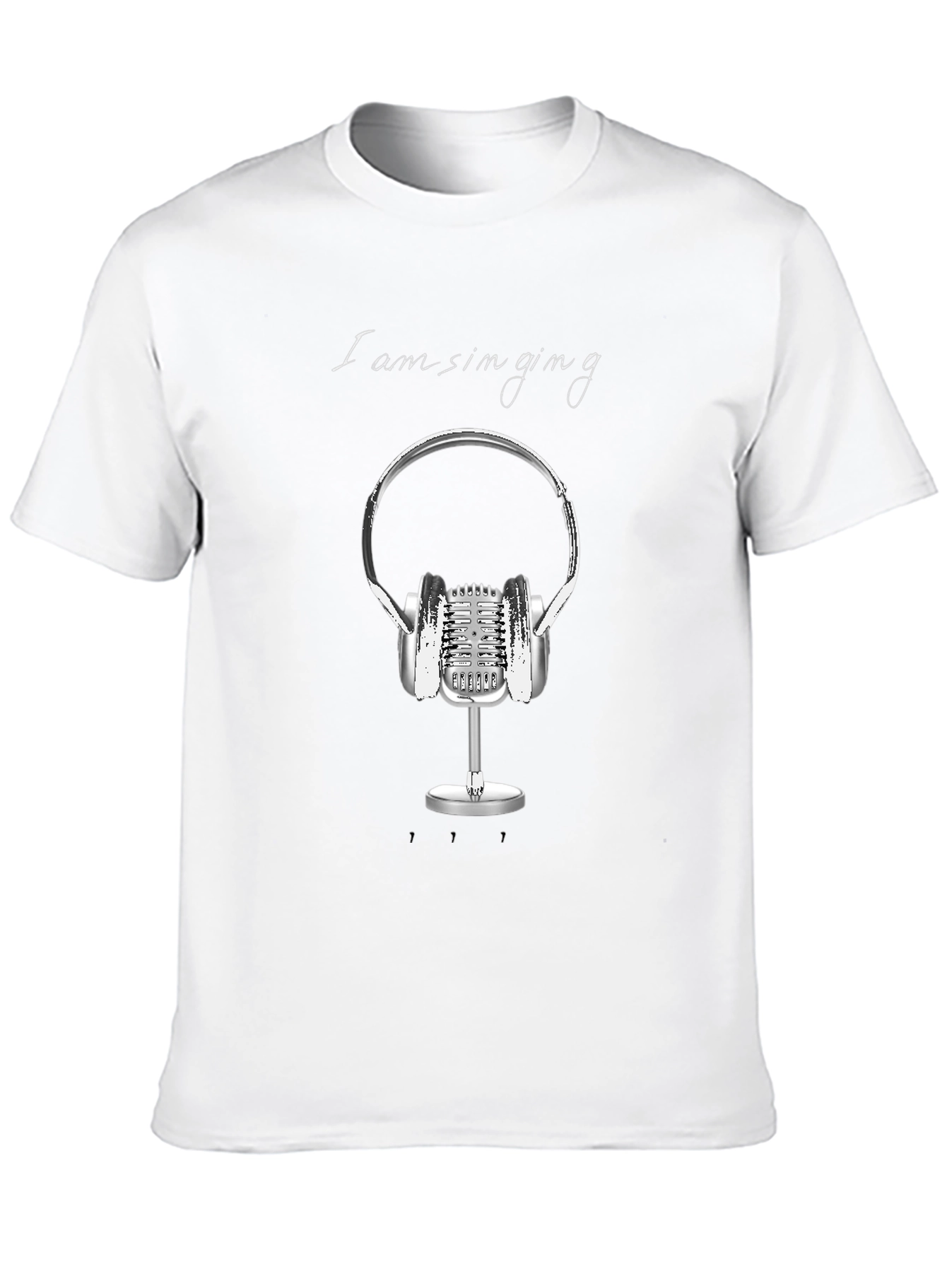 Singing Graphic Tee - Black Cotton T-Shirt