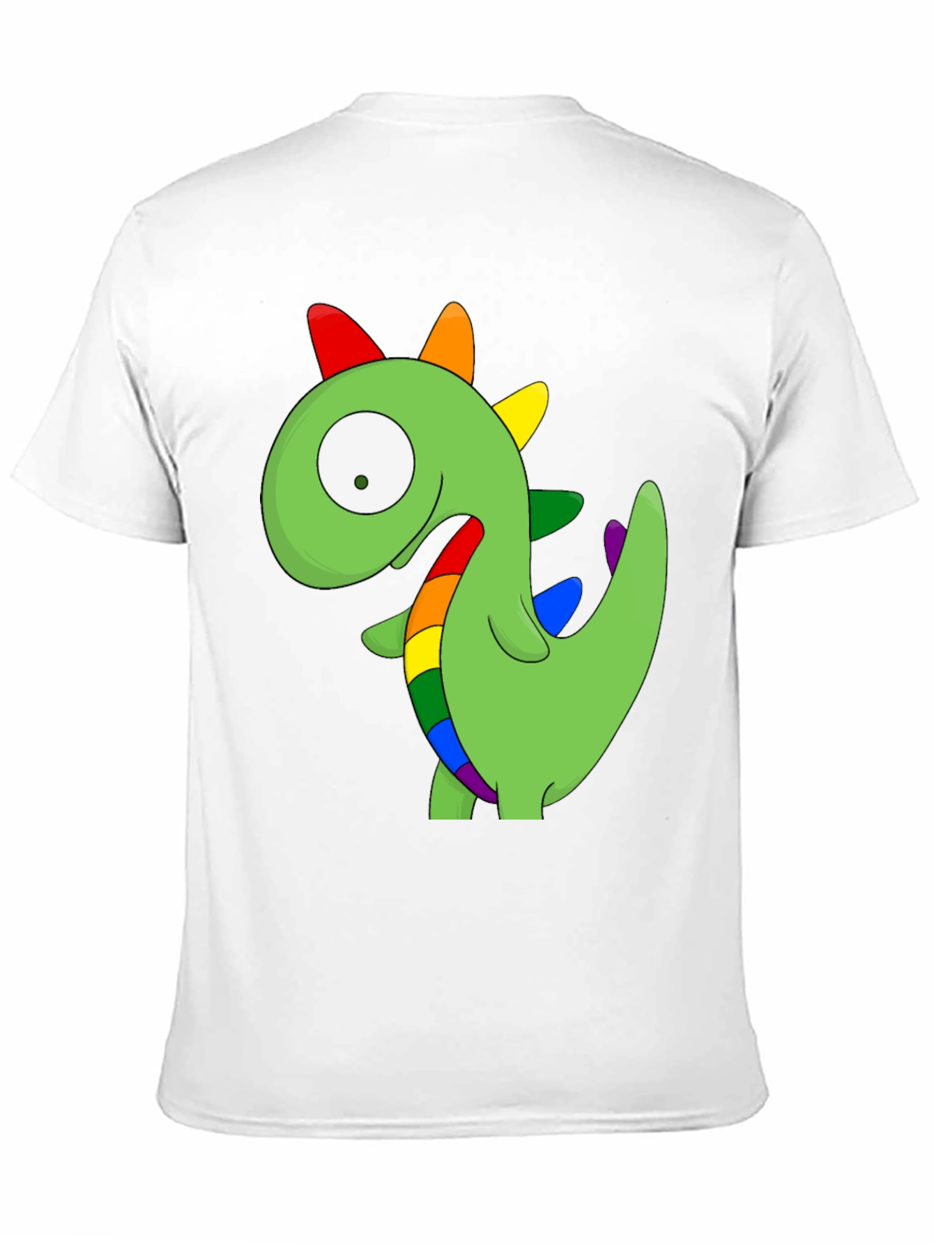 Rainbow Dinosaur Graphic T-Shirt