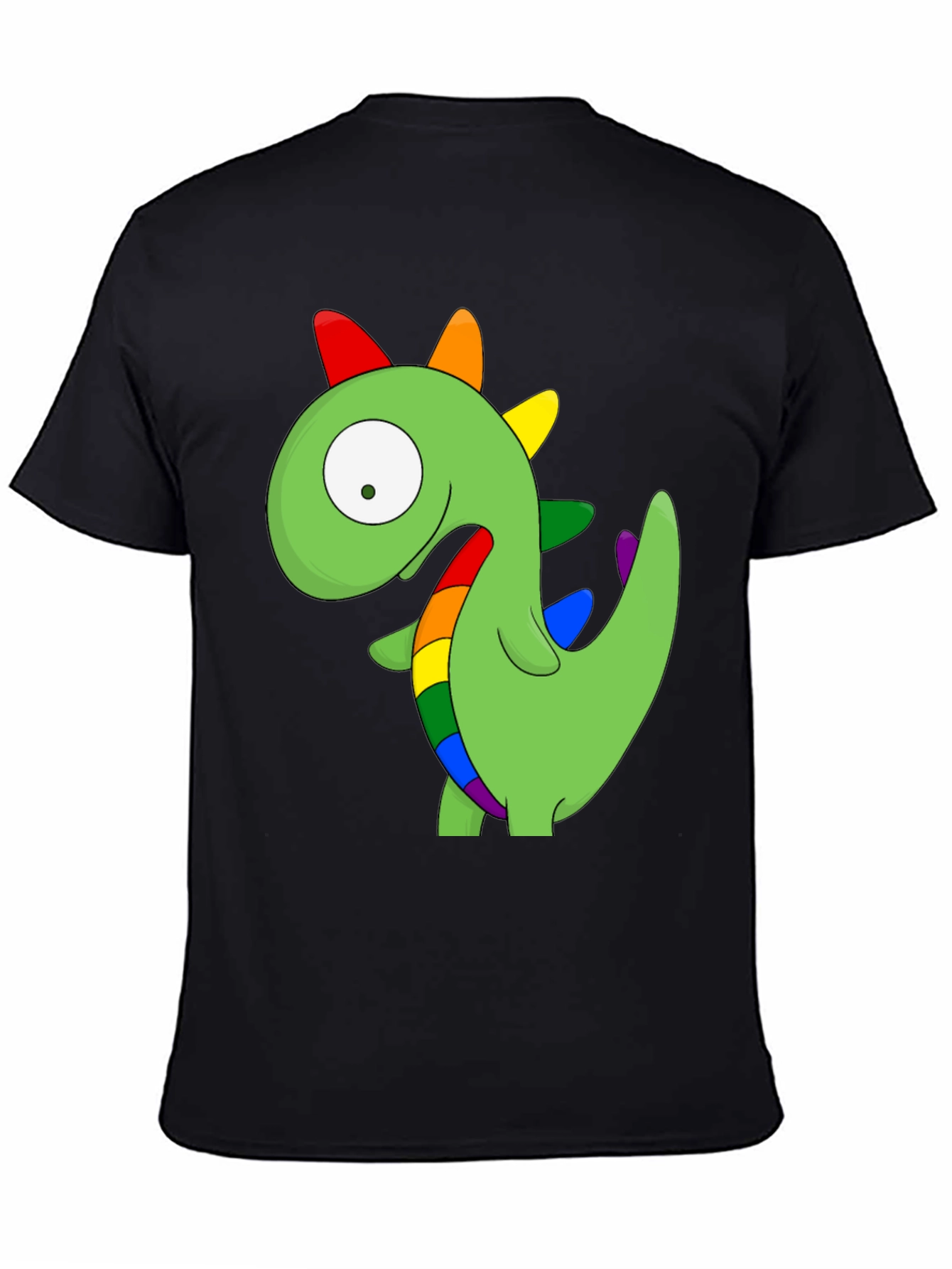Rainbow Dinosaur Graphic T-Shirt