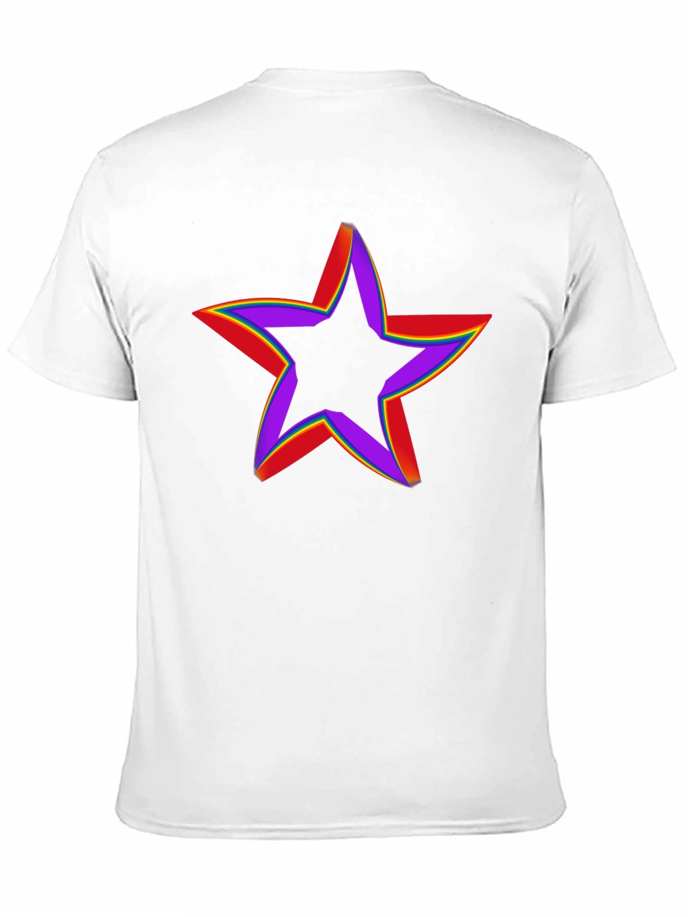 Rainbow Star Graphic Tee - Black