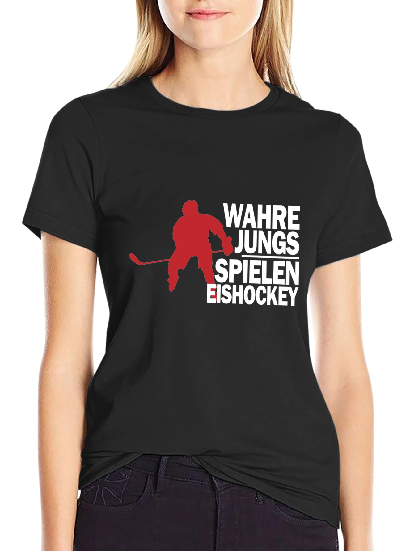Ice Hockey T-Shirt - Wahre Jungs Spielen Eishockey