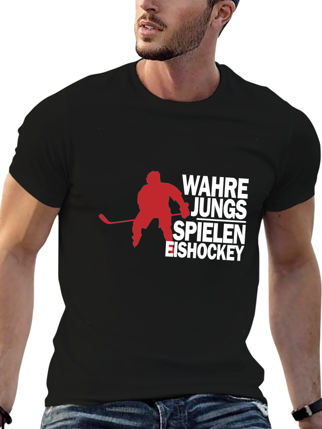 Ice Hockey T-Shirt - Wahre Jungs Spielen Eishockey