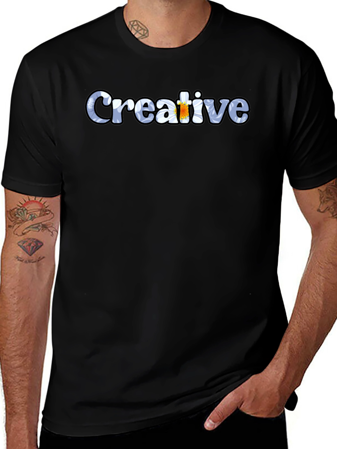 Creative Graphic Black T-Shirt