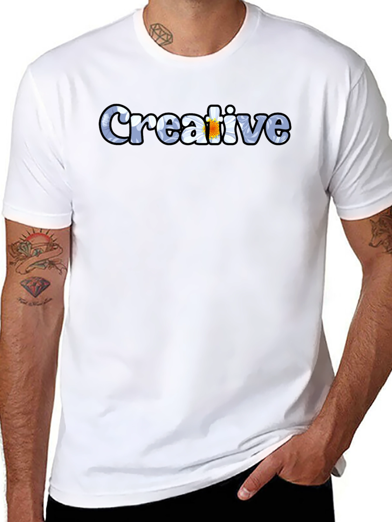 Creative Graphic Black T-Shirt