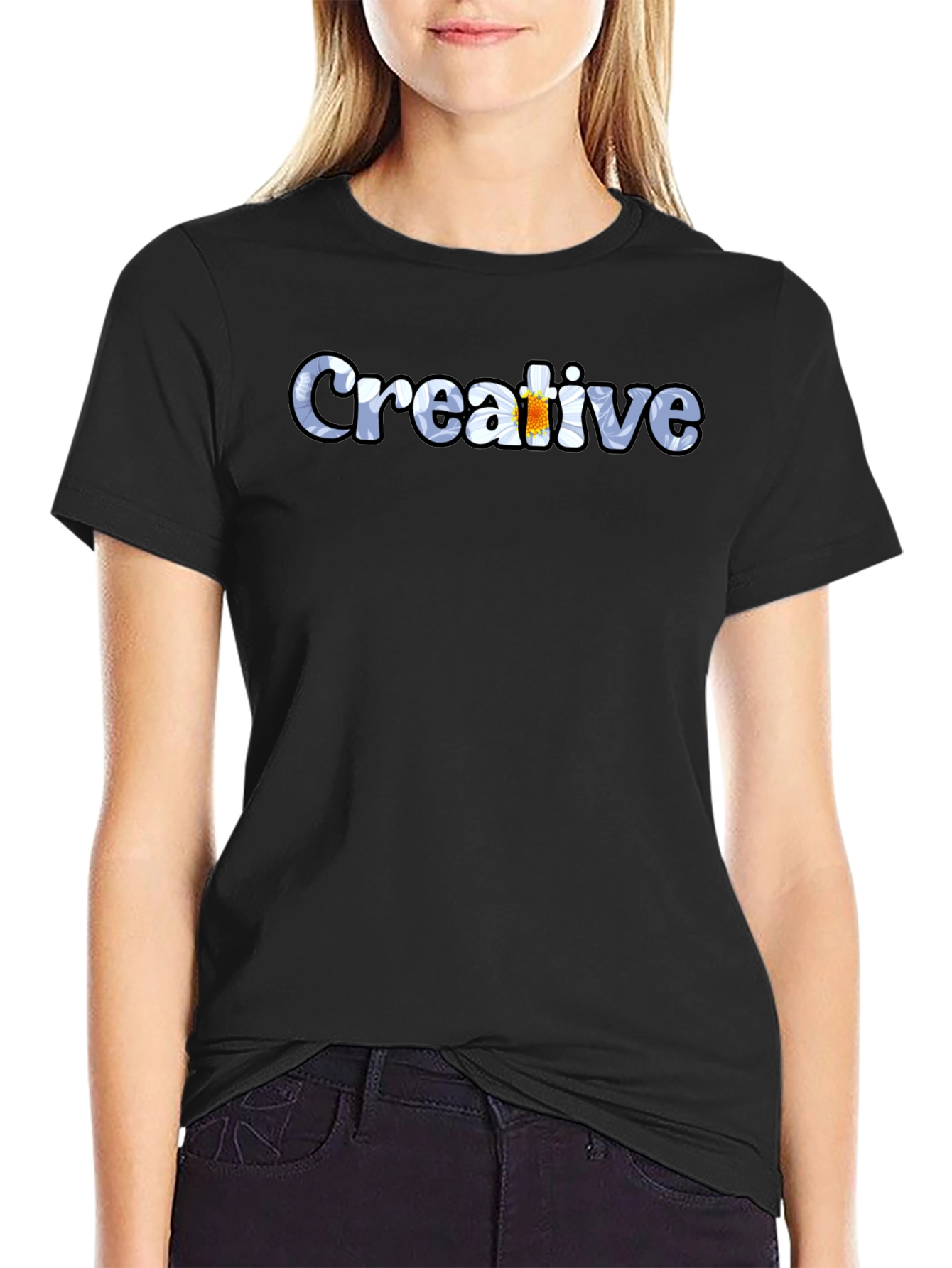 Creative Graphic Black T-Shirt