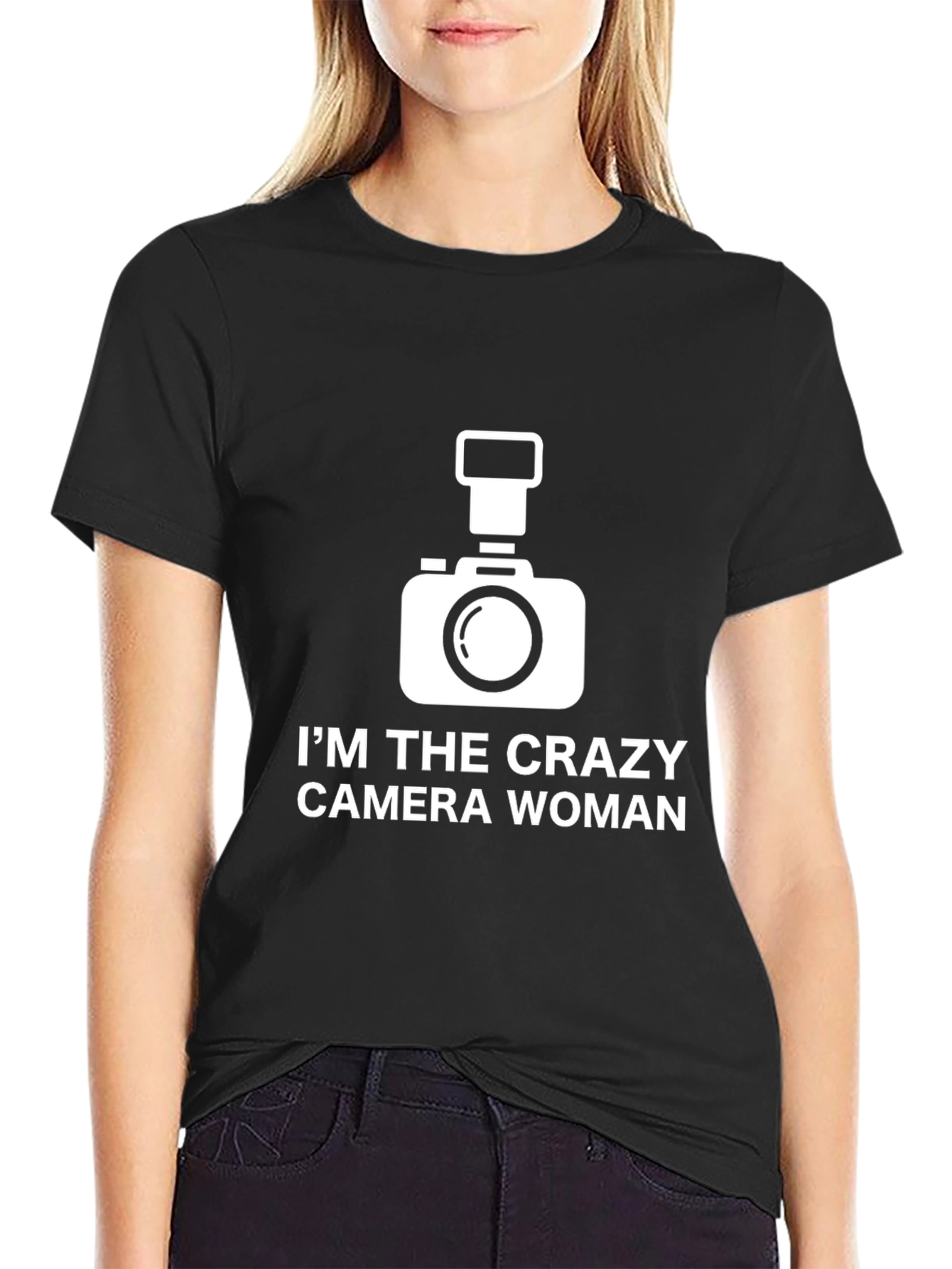Crazy Camera Woman T-Shirt