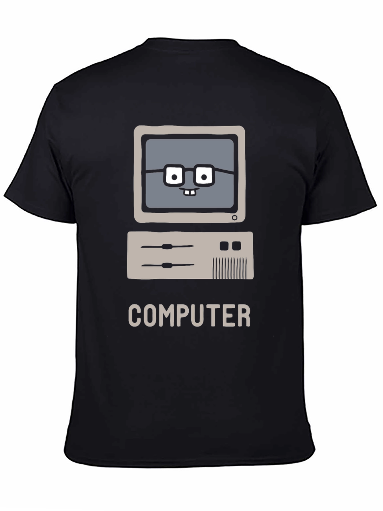 Nerd Computer Graphic Tee - Black