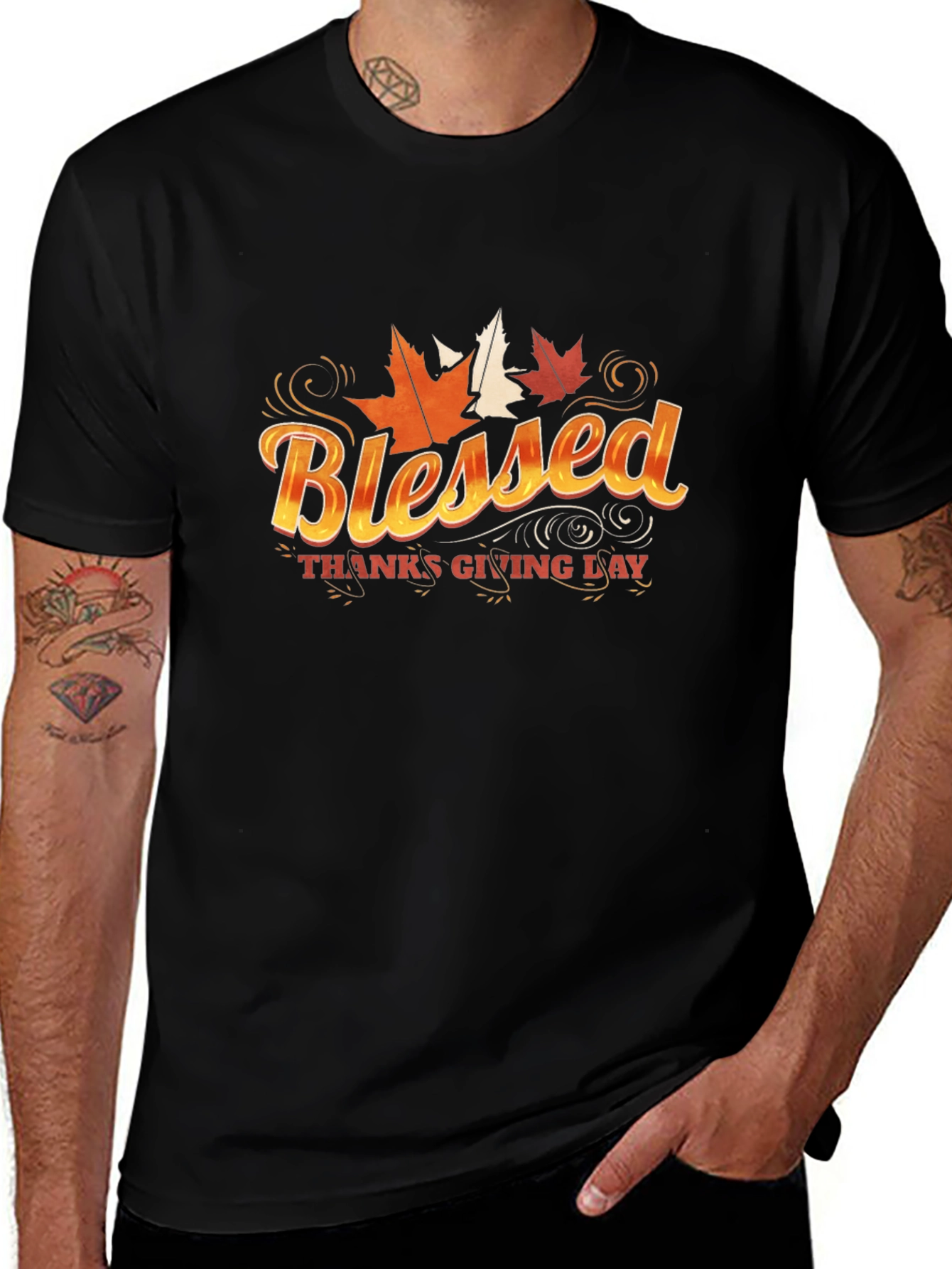 Blessed Thanksgiving T-Shirt - Fall Harvest Design
