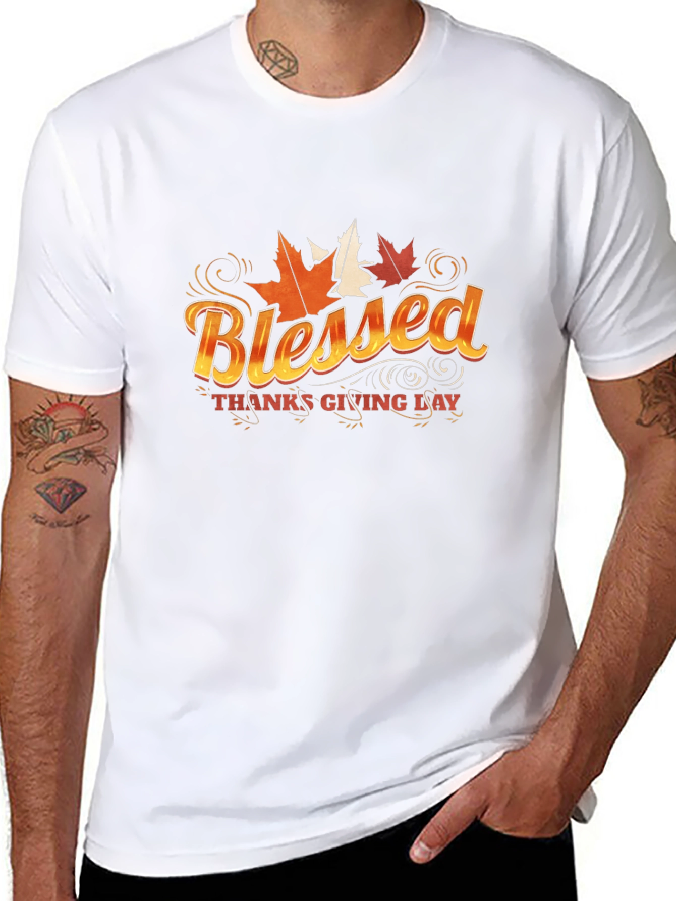 Blessed Thanksgiving T-Shirt - Fall Harvest Design