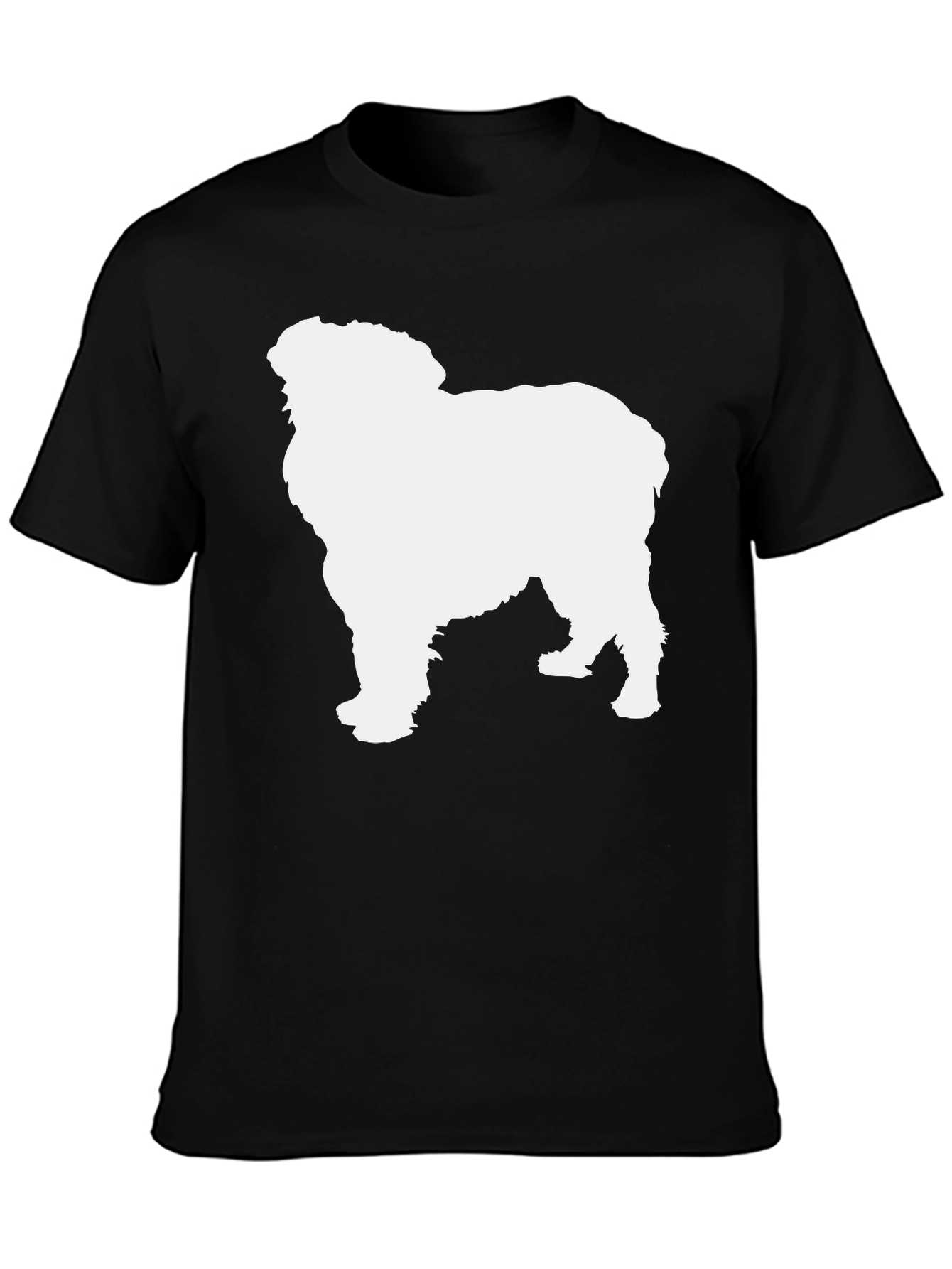 Dog Silhouette T-Shirt - Black Cotton Tee
