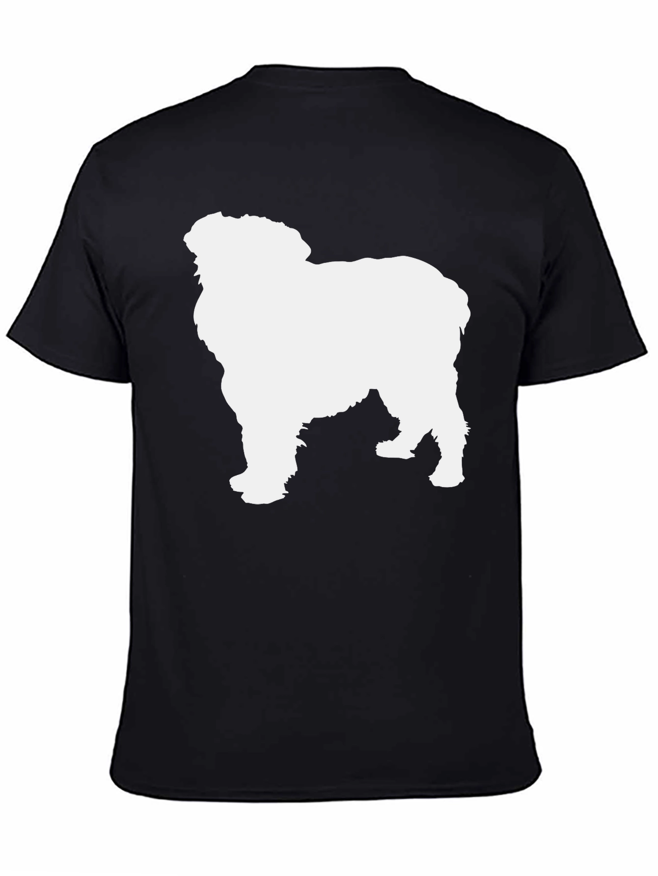 Dog Silhouette T-Shirt - Black Cotton Tee