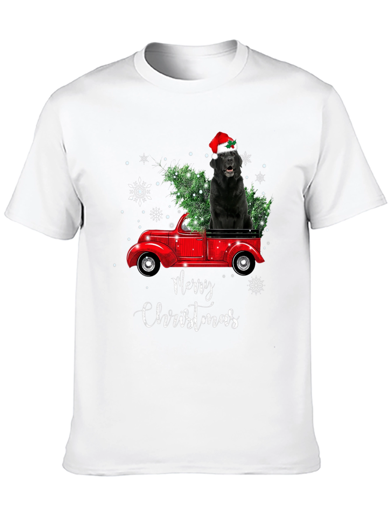 Christmas Dog Truck T-Shirt - Holiday Apparel