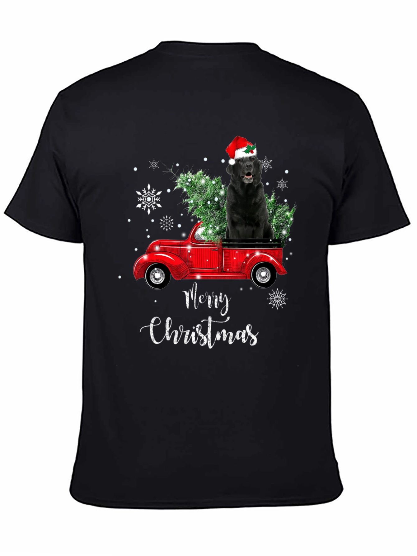 Christmas Dog Truck T-Shirt - Holiday Apparel