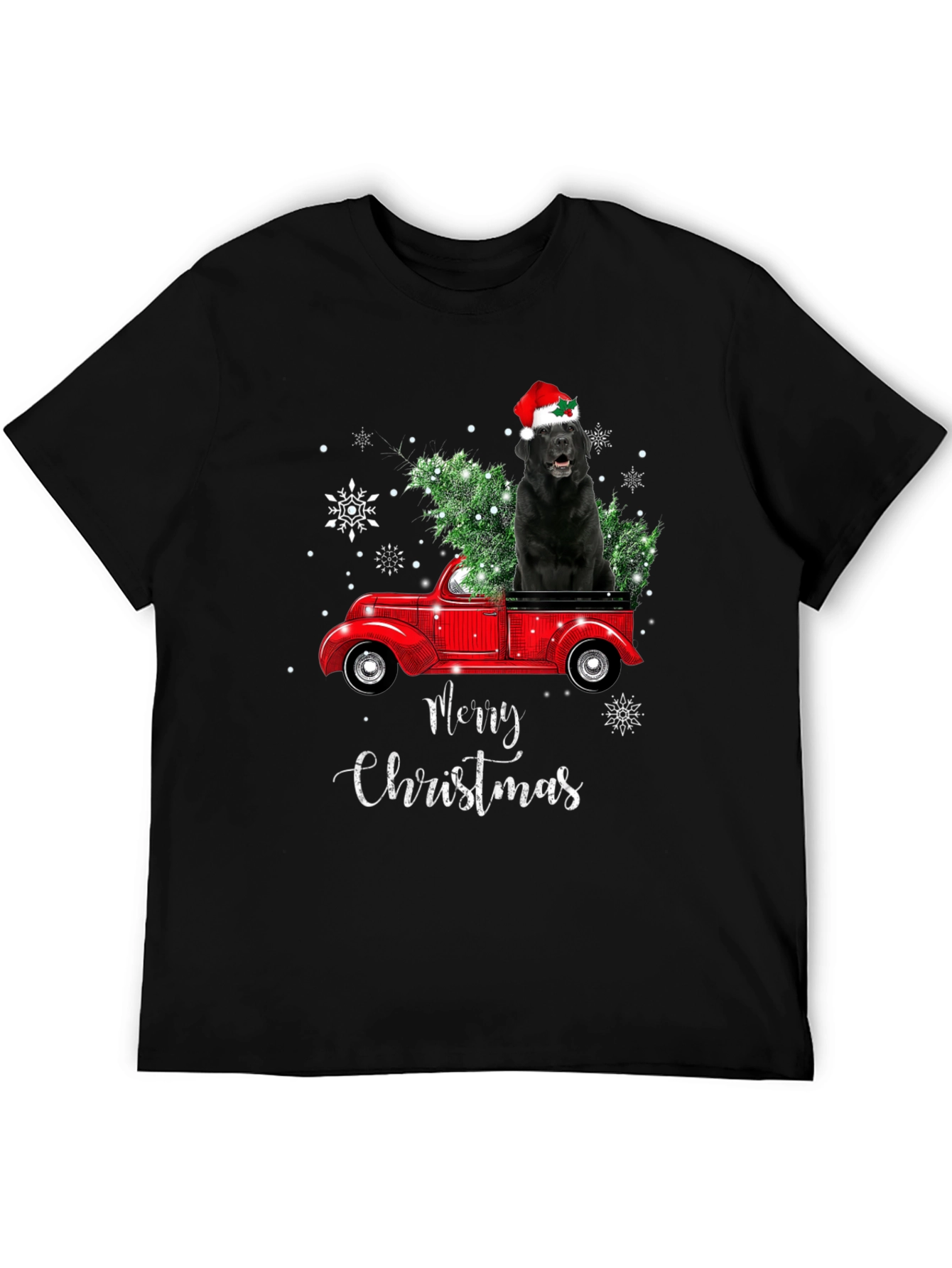 Christmas Dog Truck T-Shirt - Holiday Apparel