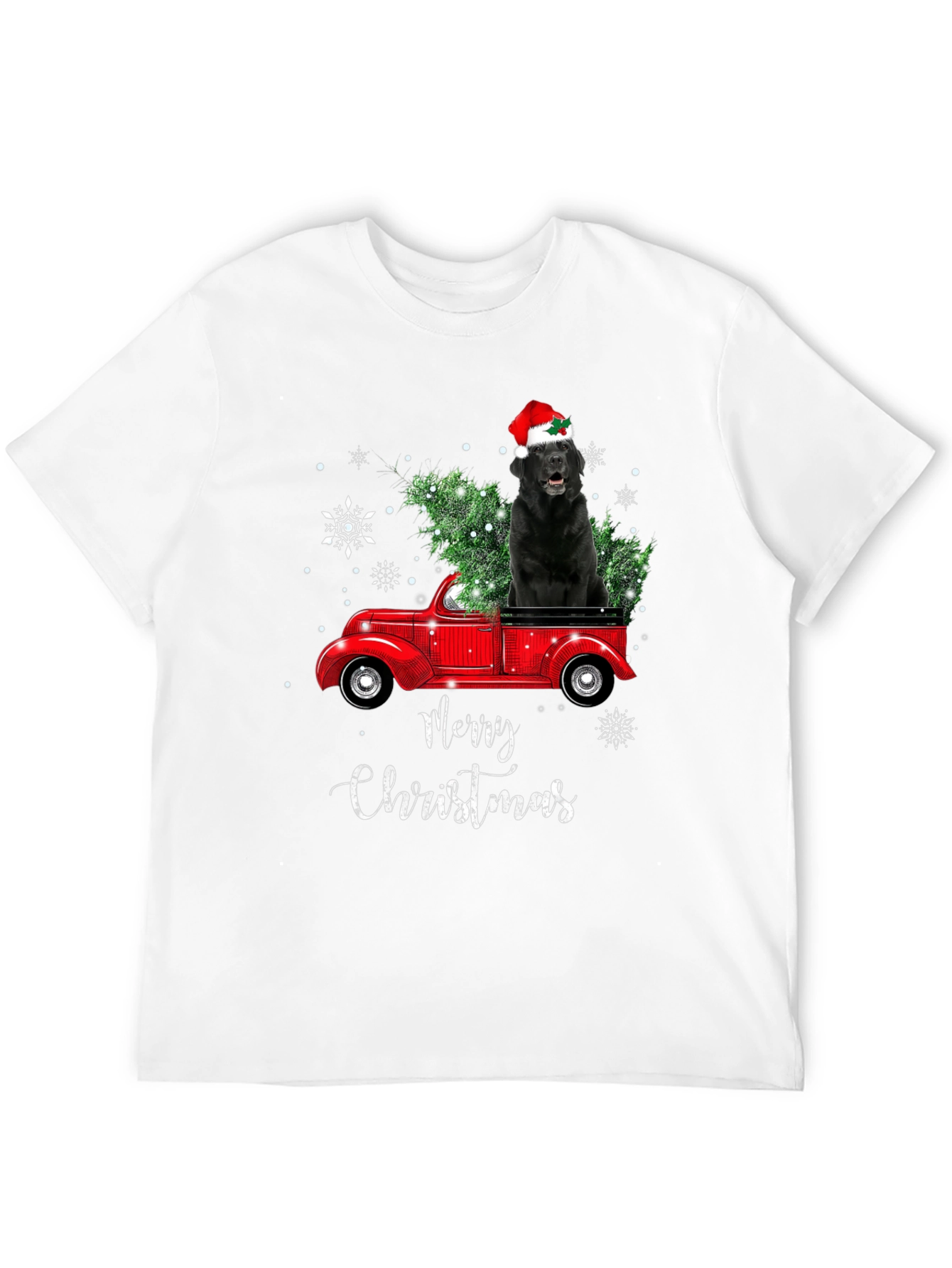 Christmas Dog Truck T-Shirt - Holiday Apparel
